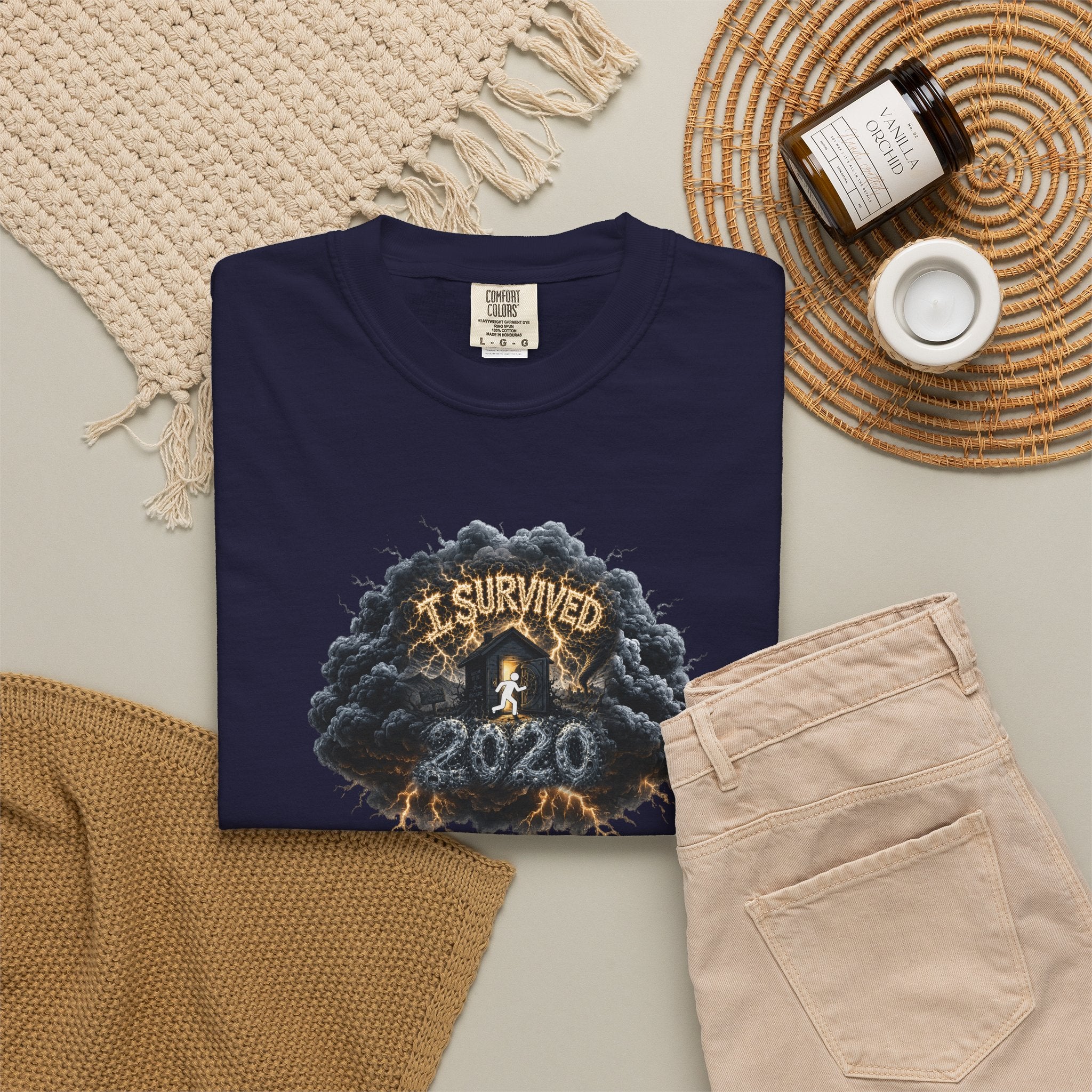 I Survived 2020 — Original PILOT Design: Director's Cut Unisex Garment-Dyed T-shirt