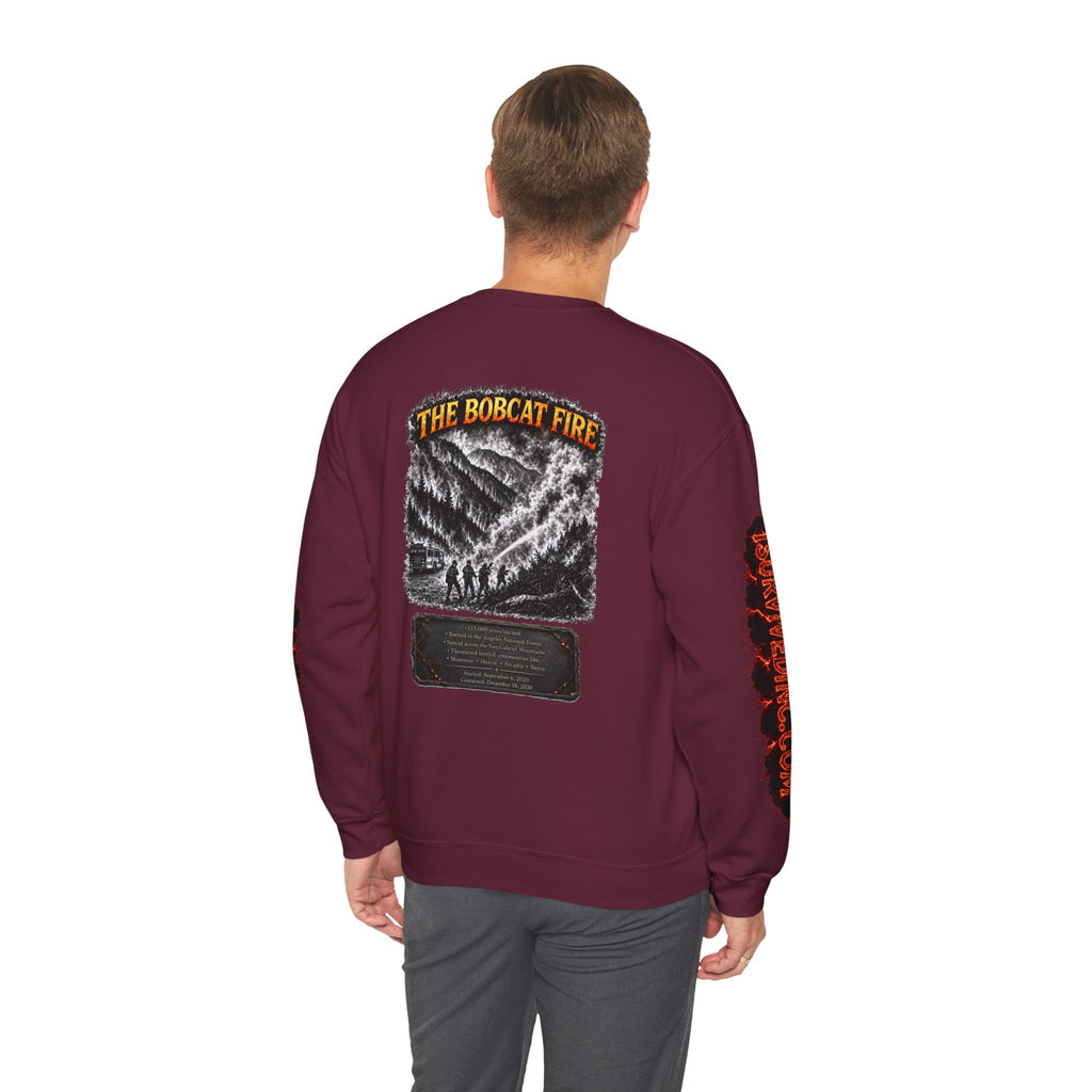 I Survived 2020 — WILDFIRES S2:E2: "The Bobcat Fire" Memorial Unisex Heavy Blend™ Crewneck Sweatshirt