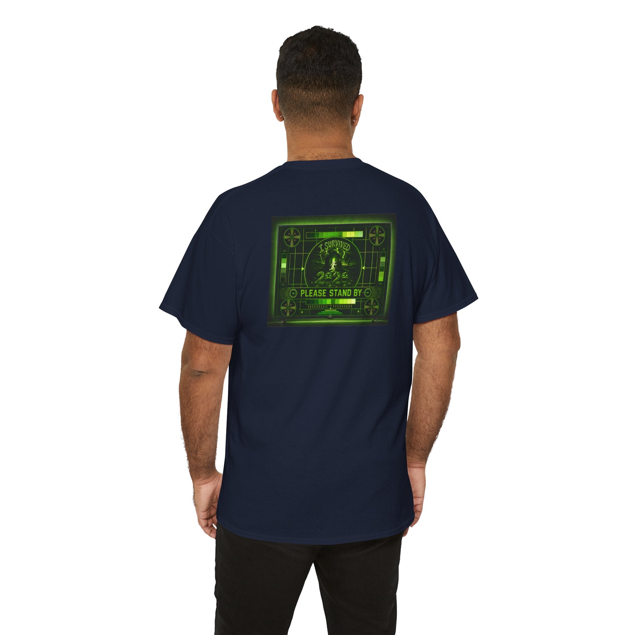 I Survived 2020 — "Please Stand By" Test Pattern Toxic Signal Tee Summer Premiere Unisex Heavy Cotton Tee