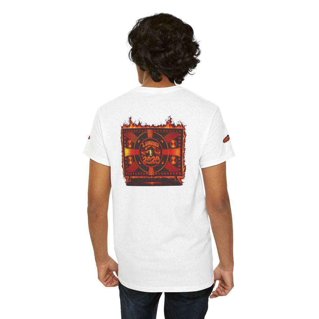 I Survived 2020 — "Please Stand By" Test Pattern Tee Wildfire Signal Special Edition Summer Premiere Unisex Heavy Cotton Tee