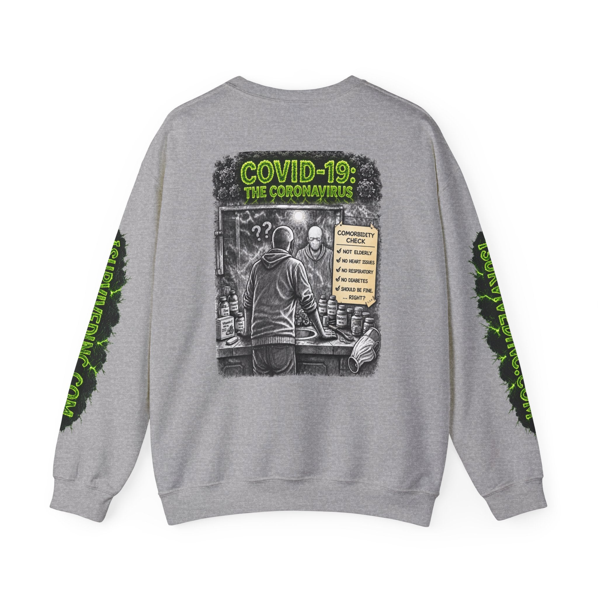 I Survived 2020 — S1:E1 "COVID-19: The Coronavirus" | Pandemic Edition Unisex Heavy Blend™ Crewneck Sweatshirt