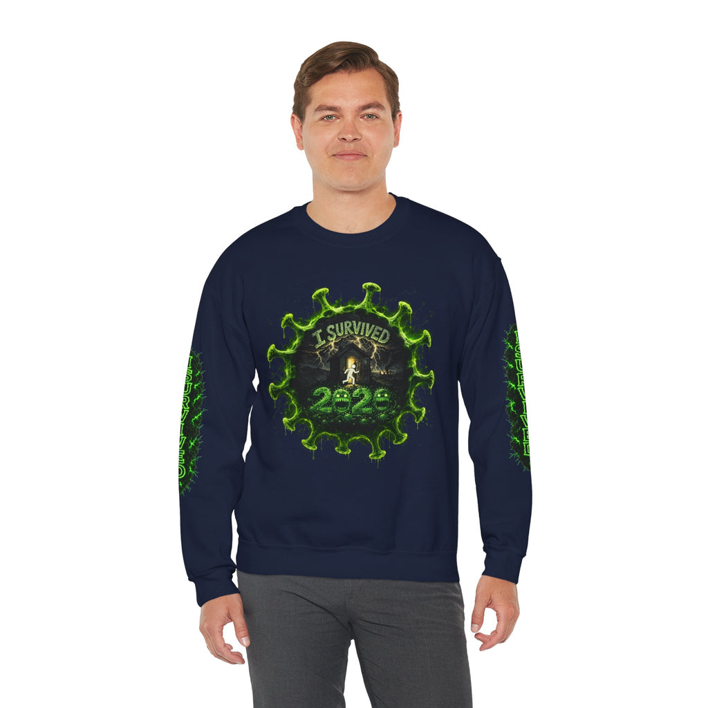 I Survived 2020 — Director's Cut S1:E3 "The Jab!" | Pandemic Edition Unisex Heavy Blend™ Crewneck Sweatshirt