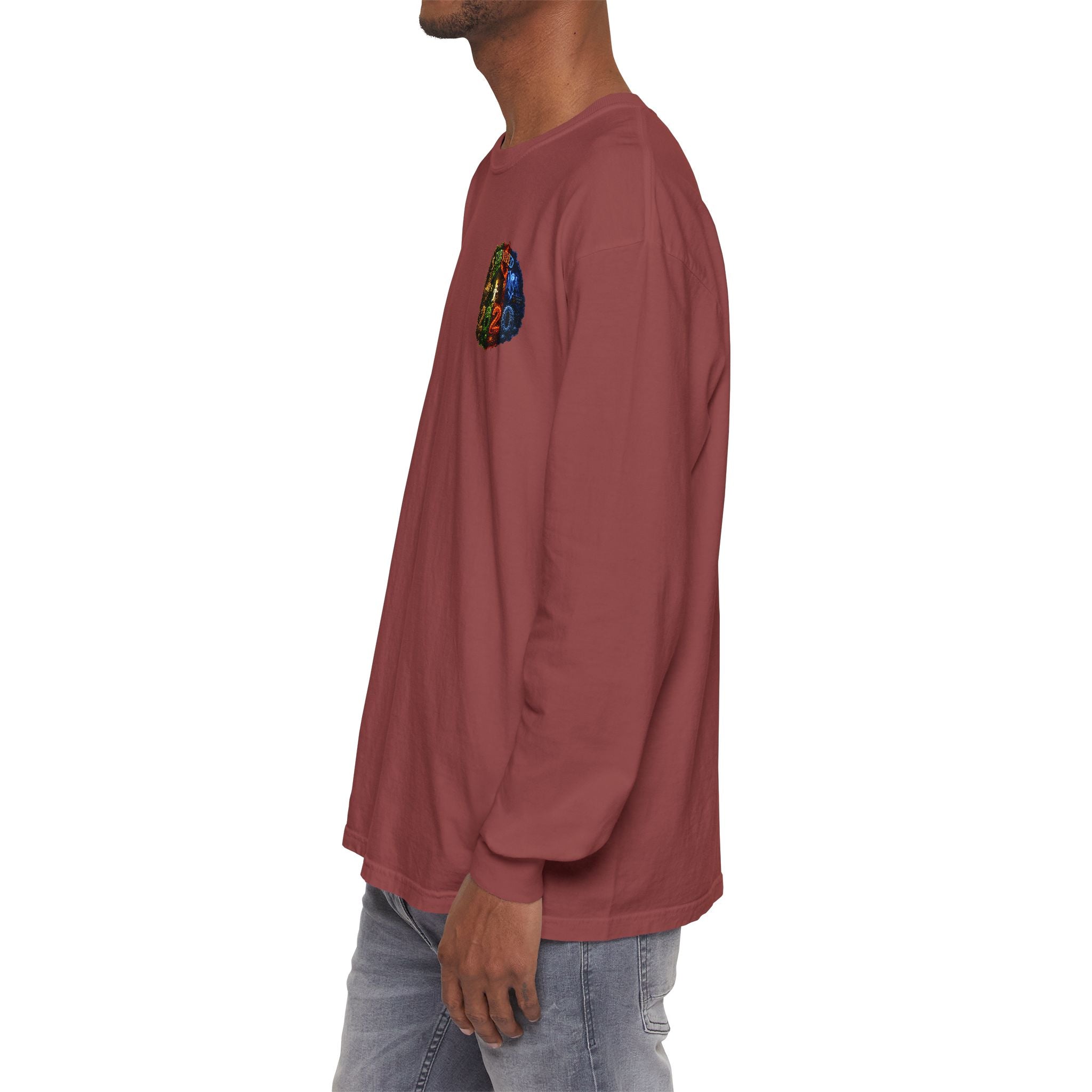 I Survived 2020 — "No Signal" Test Pattern Tee Alien Broadcast Finale Summer Premiere Garment-Dyed Long Sleeve T-Shirt