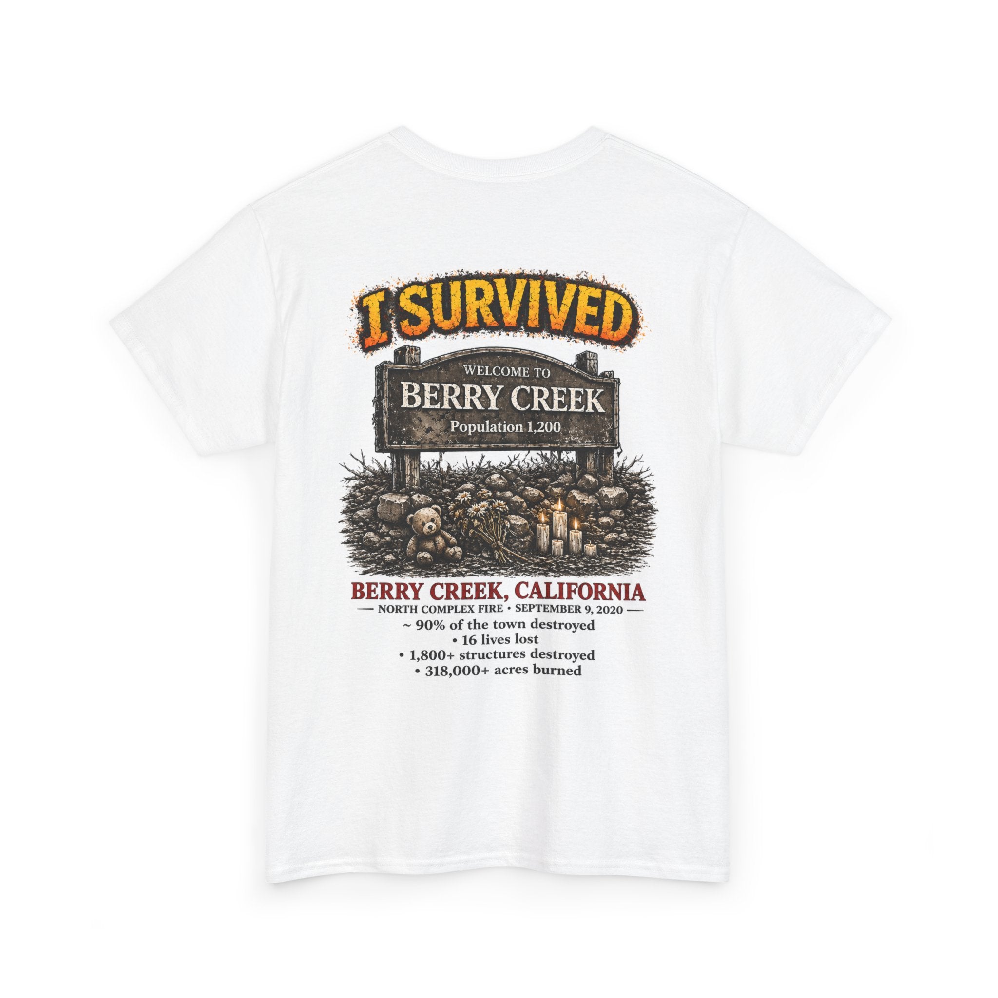 J'ai survécu à 2020 — S2:E1 « Berry Creek » | T-shirt commémoratif édition incendie de forêt