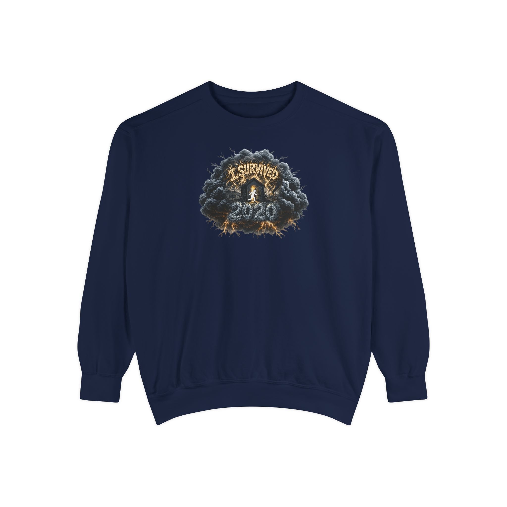 I Survived 2020 — Original PILOT Design: Director's Cut Unisex Garment-Dyed Sweatshirt