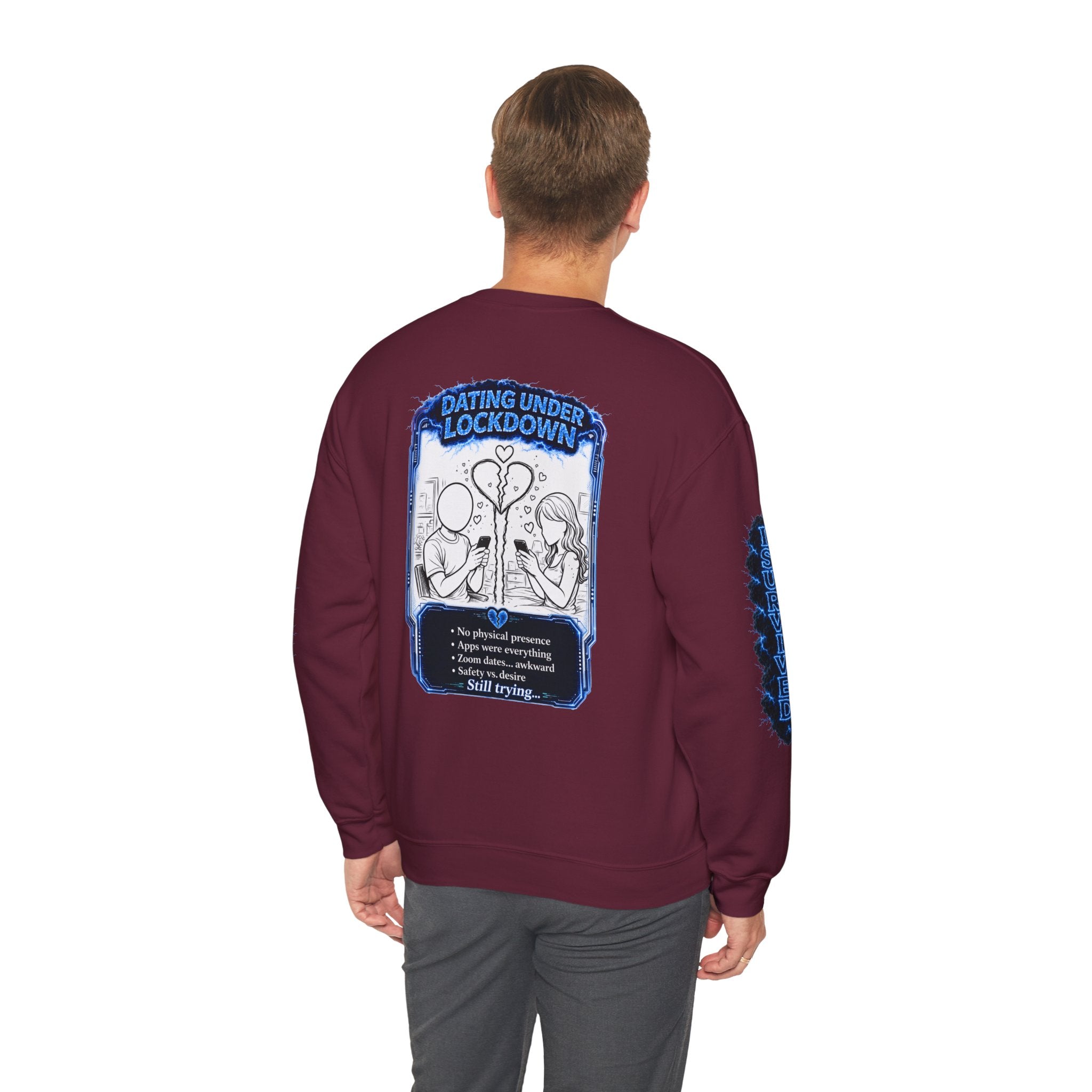 I Survived 2020 — LOCKDOWN S3:E2: Director's Cut Special Edition "Dating Under Lockdown" Unisex Heavy Blend™ Crewneck Sweatshirt