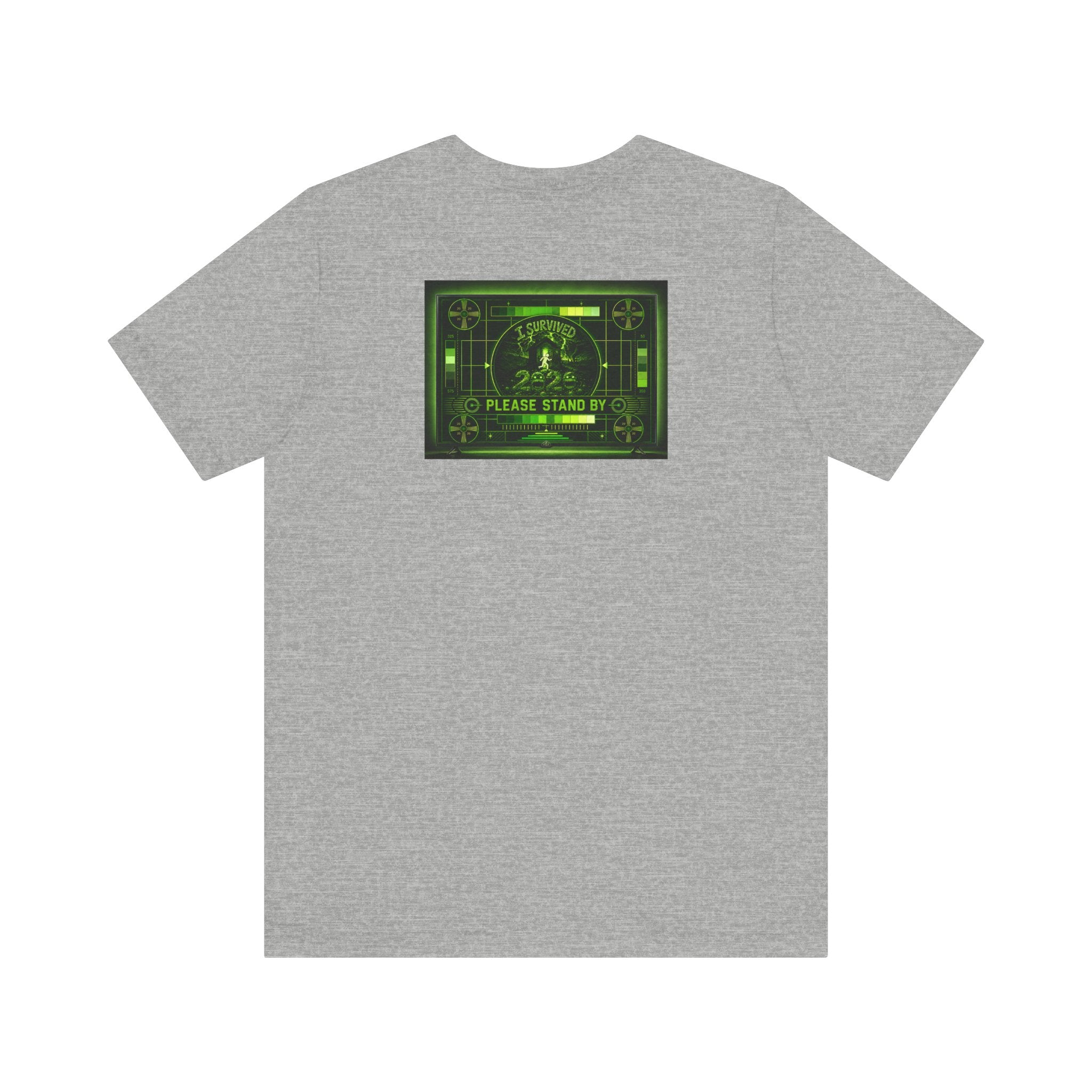 I Survived 2020 — "Please Stand By" Test Pattern Toxic Signal Tee Summer Premiere Unisex Jersey Short Sleeve Tee
