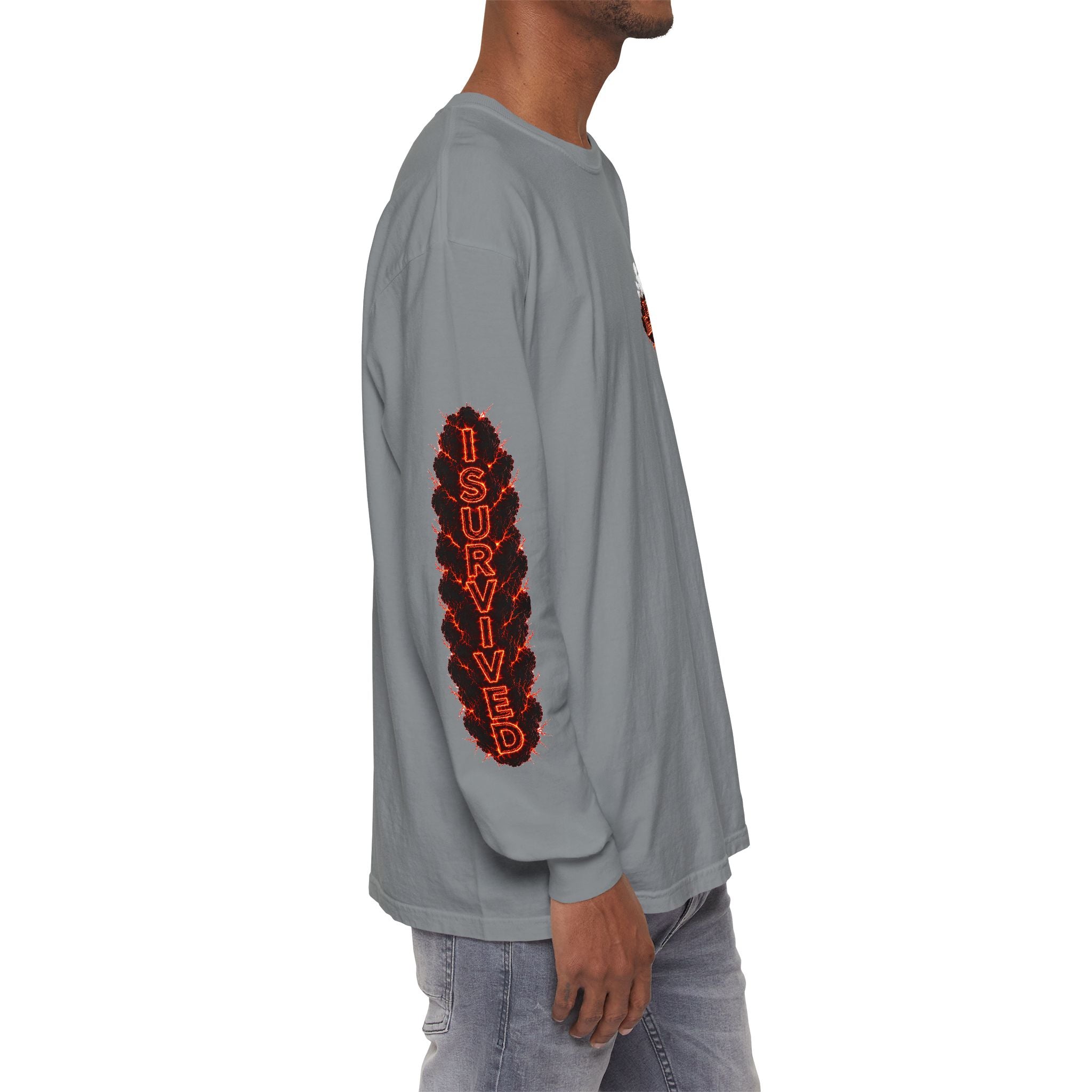 I Survived 2020 — "Please Stand By" Test Pattern Tee Special Edition Wildfire Signal Edition Summer Premiere Unisex Garment-Dyed Long Sleeve T-Shirt