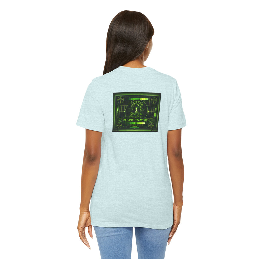 I Survived 2020 — "Please Stand By" Test Pattern Toxic Signal Tee Summer Premiere Unisex Jersey Short Sleeve Tee