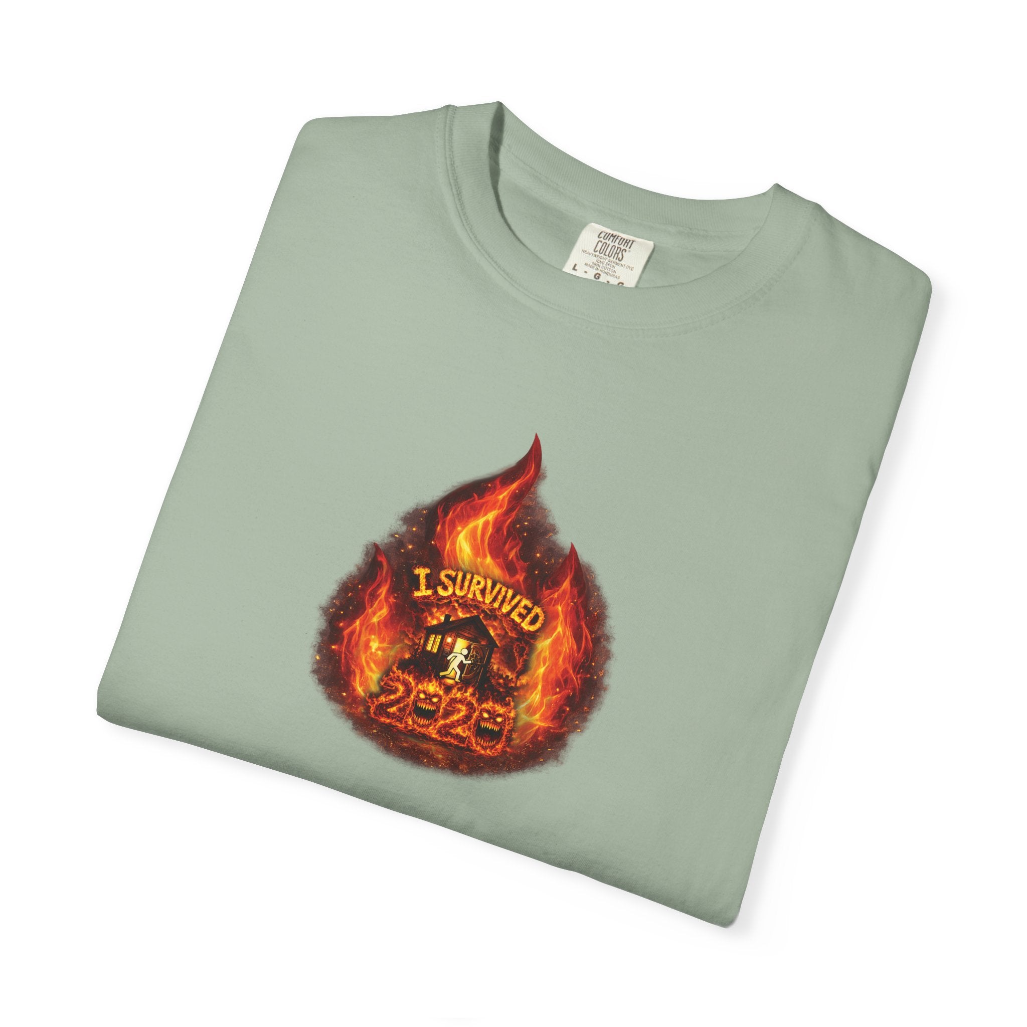 I Survived 2020 — WILDFIRES S2:E4: Director's Cut "Western U.S. Wildfire Season" Memorial Unisex Garment-Dyed T-shirt
