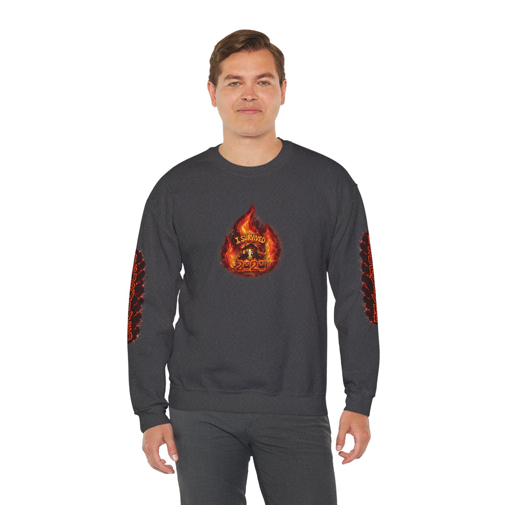 I Survived 2020 — WILDFIRES S2:E2: Director's Cut "The Bobcat Fire" Memorial Unisex Heavy Blend™ Crewneck Sweatshirt