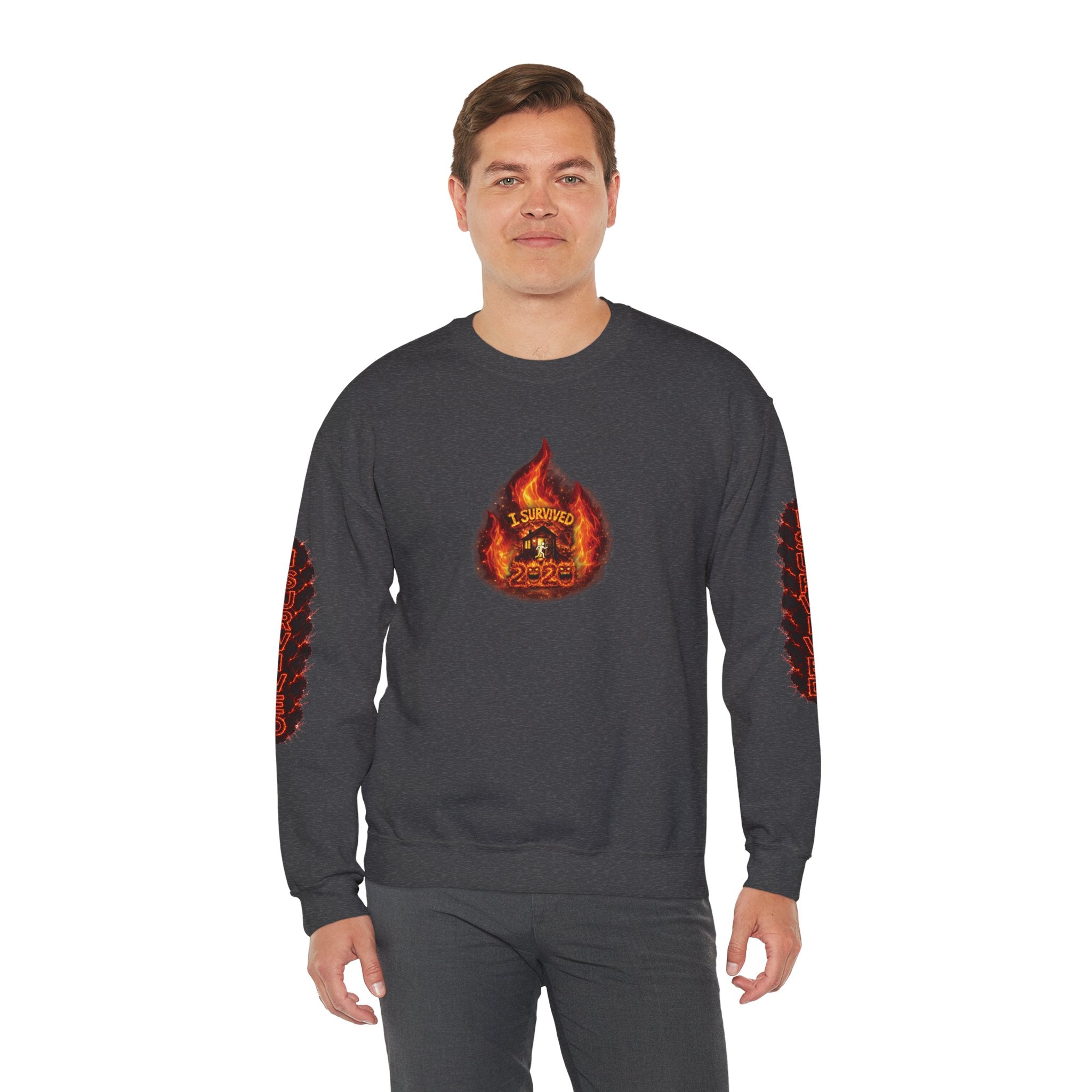 I Survived 2020 — WILDFIRES S2:E2: Director's Cut "The Bobcat Fire" Memorial Unisex Heavy Blend™ Crewneck Sweatshirt