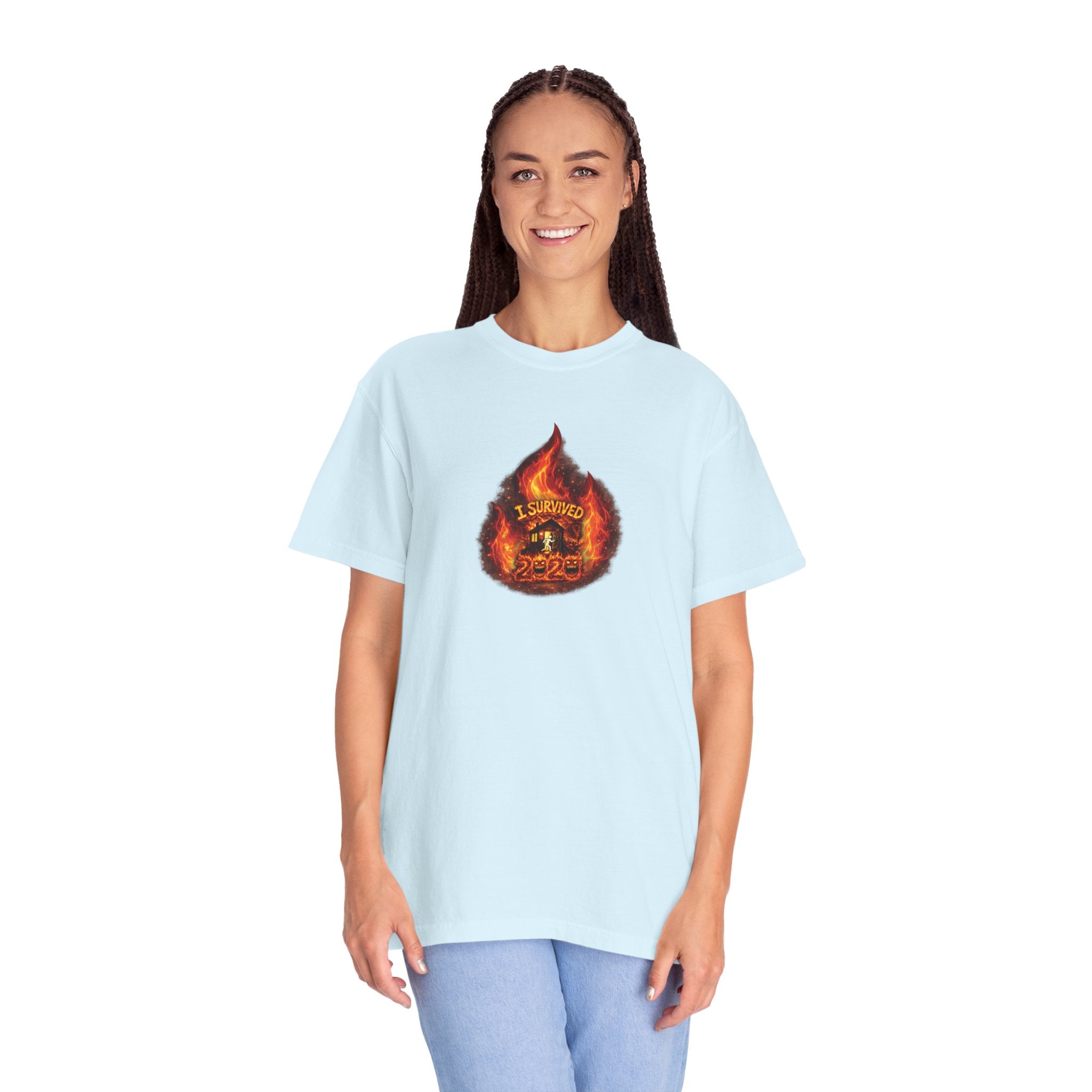 I Survived 2020 — WILDFIRES S2:E4: Director's Cut "Western U.S. Wildfire Season" Memorial Unisex Garment-Dyed T-shirt
