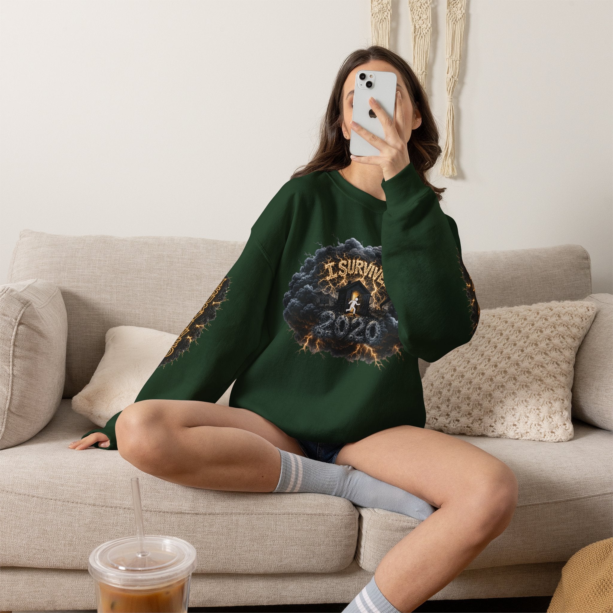 I Survived 2020 — Director's Cut Original Design Teaser Tee | Season 1 Premiere Drop Unisex Heavy Blend™ Crewneck Sweatshirt (SPECIAL EDITION)