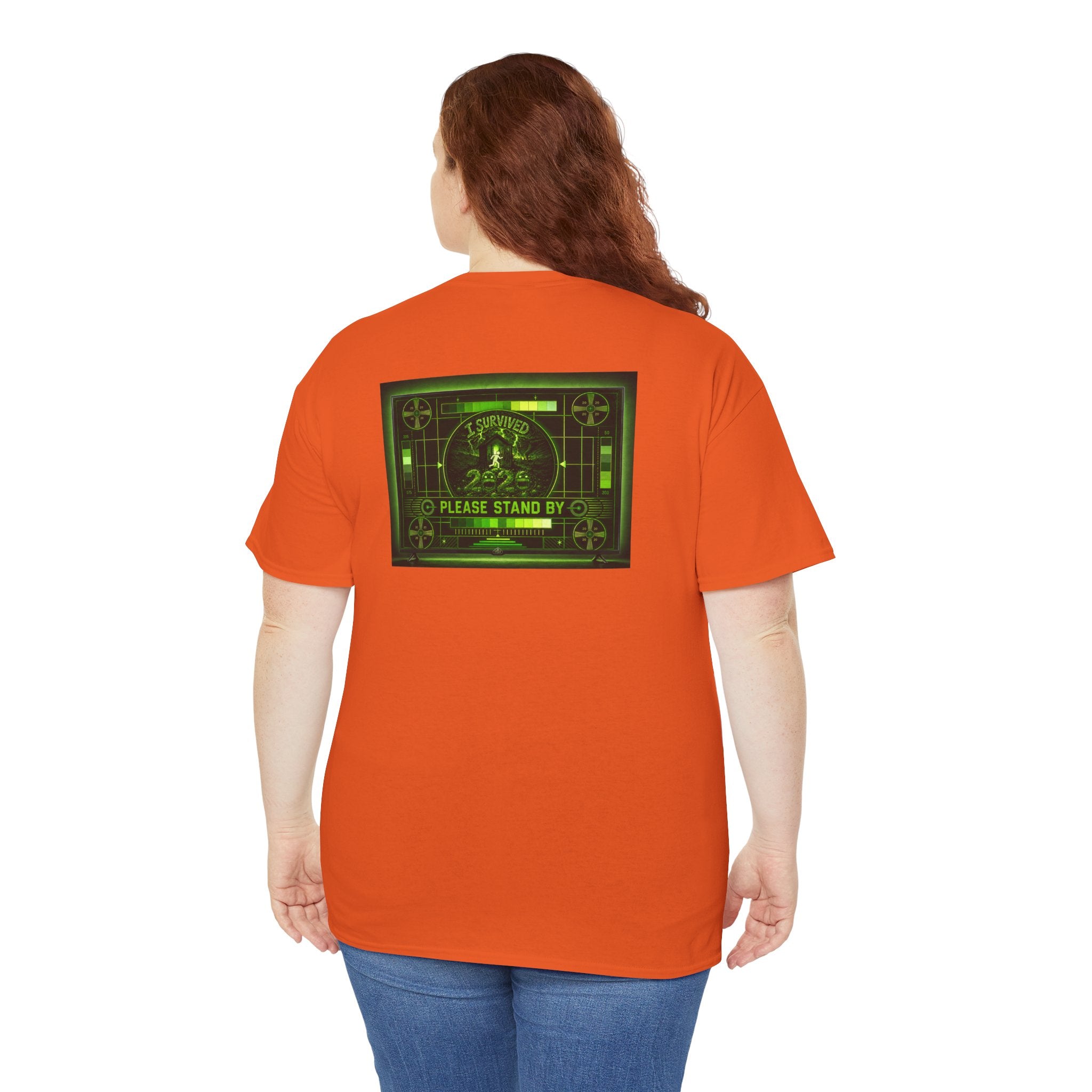 I Survived 2020 — "Please Stand By" Test Pattern Toxic Signal Tee Summer Premiere Unisex Heavy Cotton Tee
