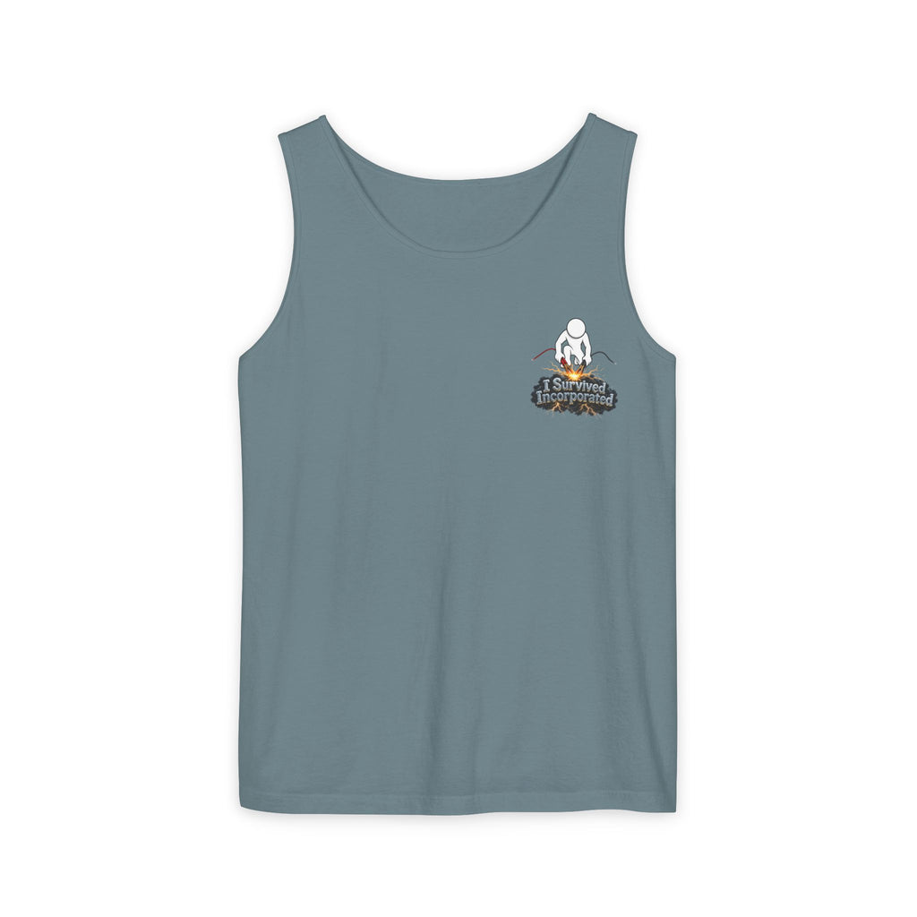 I Survived 2020 — "Please Stand By" Test Pattern Tee Summer Premier  Unisex Garment-Dyed Tank Top