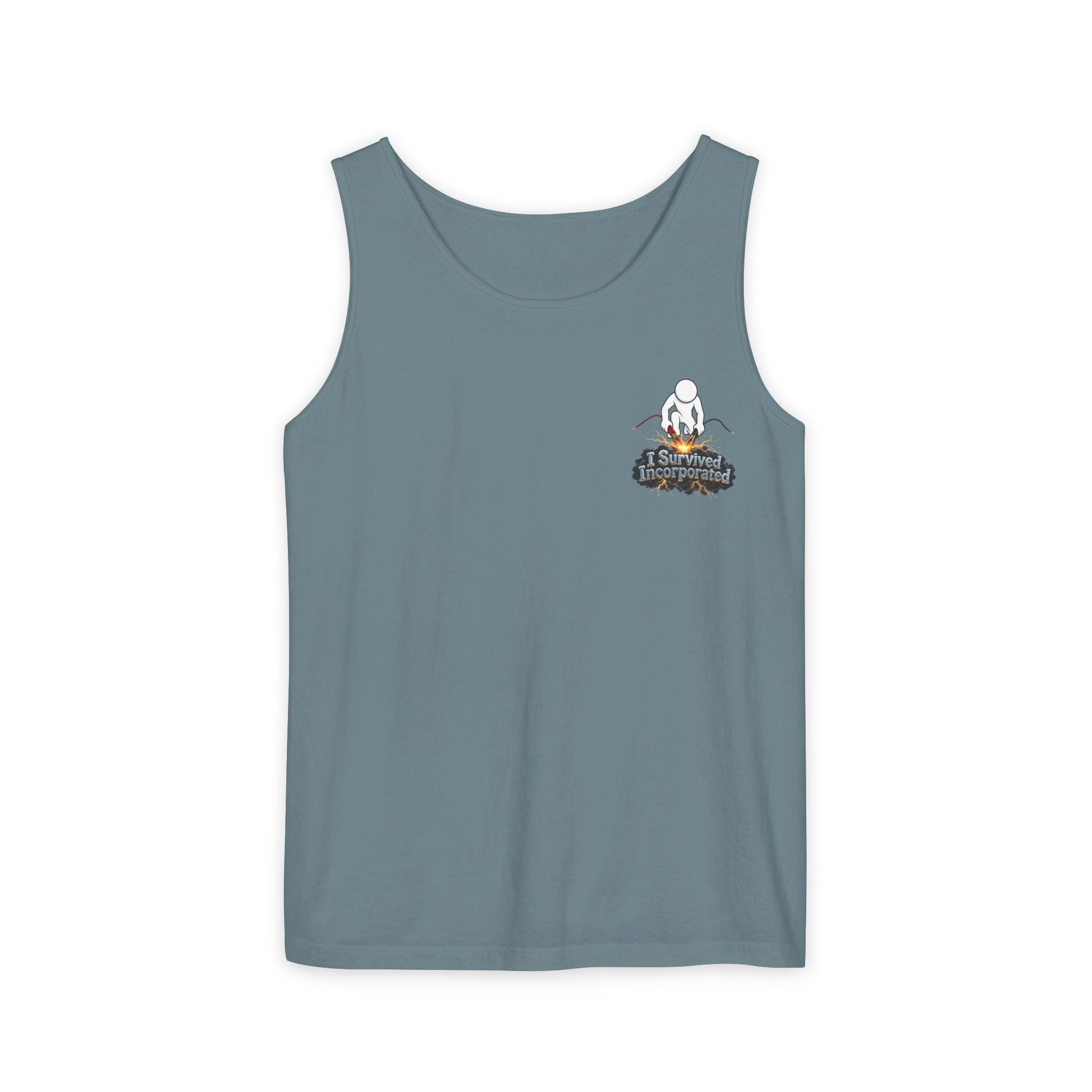 I Survived 2020 — "Please Stand By" Test Pattern Tee Summer Premier  Unisex Garment-Dyed Tank Top