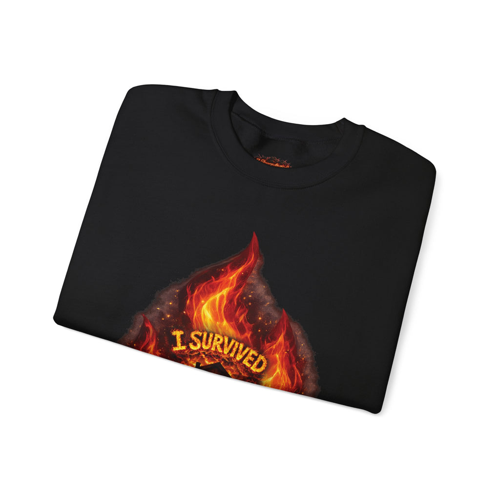 I Survived 2020 — Director's Cut S2:E2 "The Bobcat Fire" | Wildfire Edition Memorial Unisex Heavy Blend™ Crewneck Sweatshirt