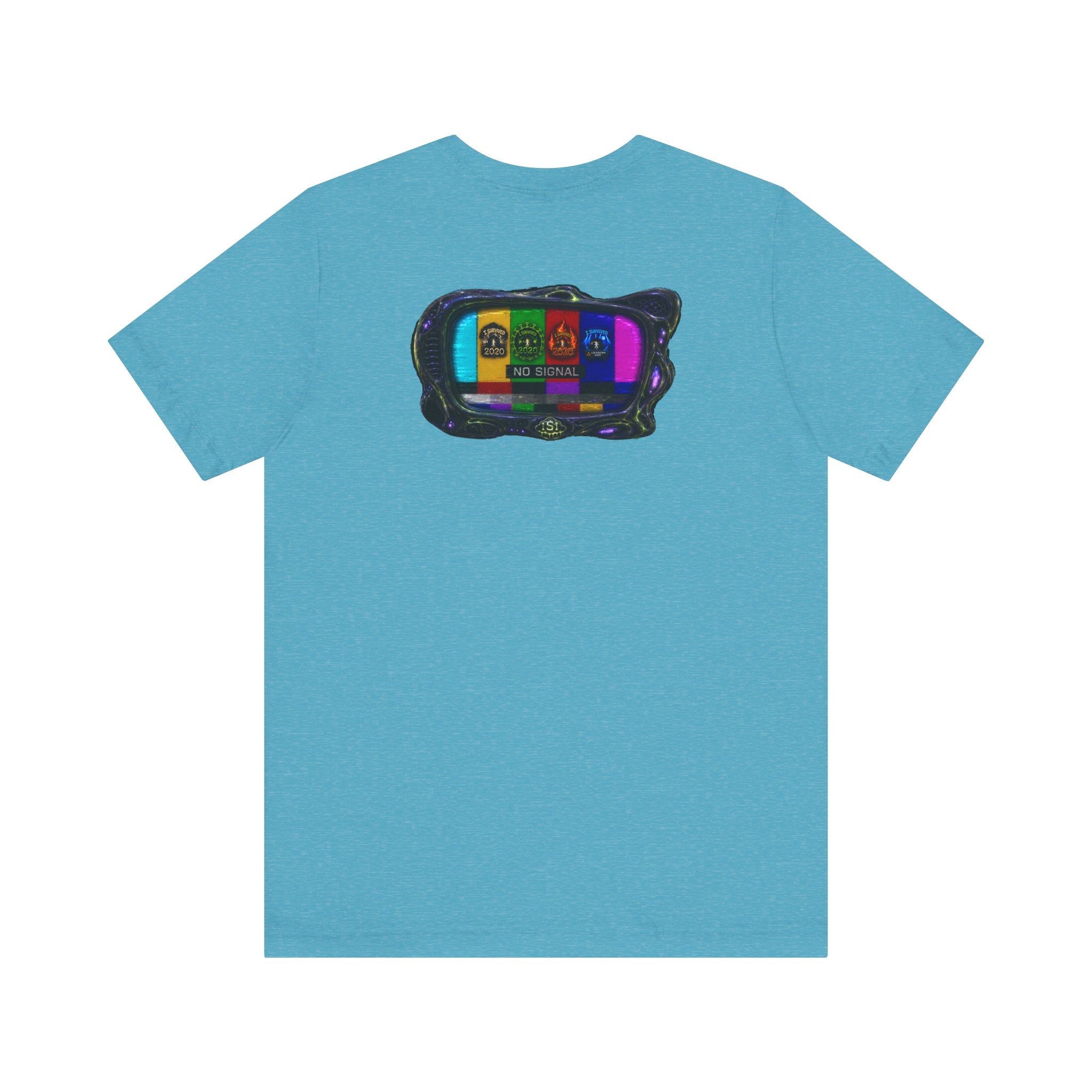 I Survived 2020 — "No Signal" Test Pattern Tee Alien Broadcast Finale Summer Premiere Unisex Jersey Short Sleeve Tee