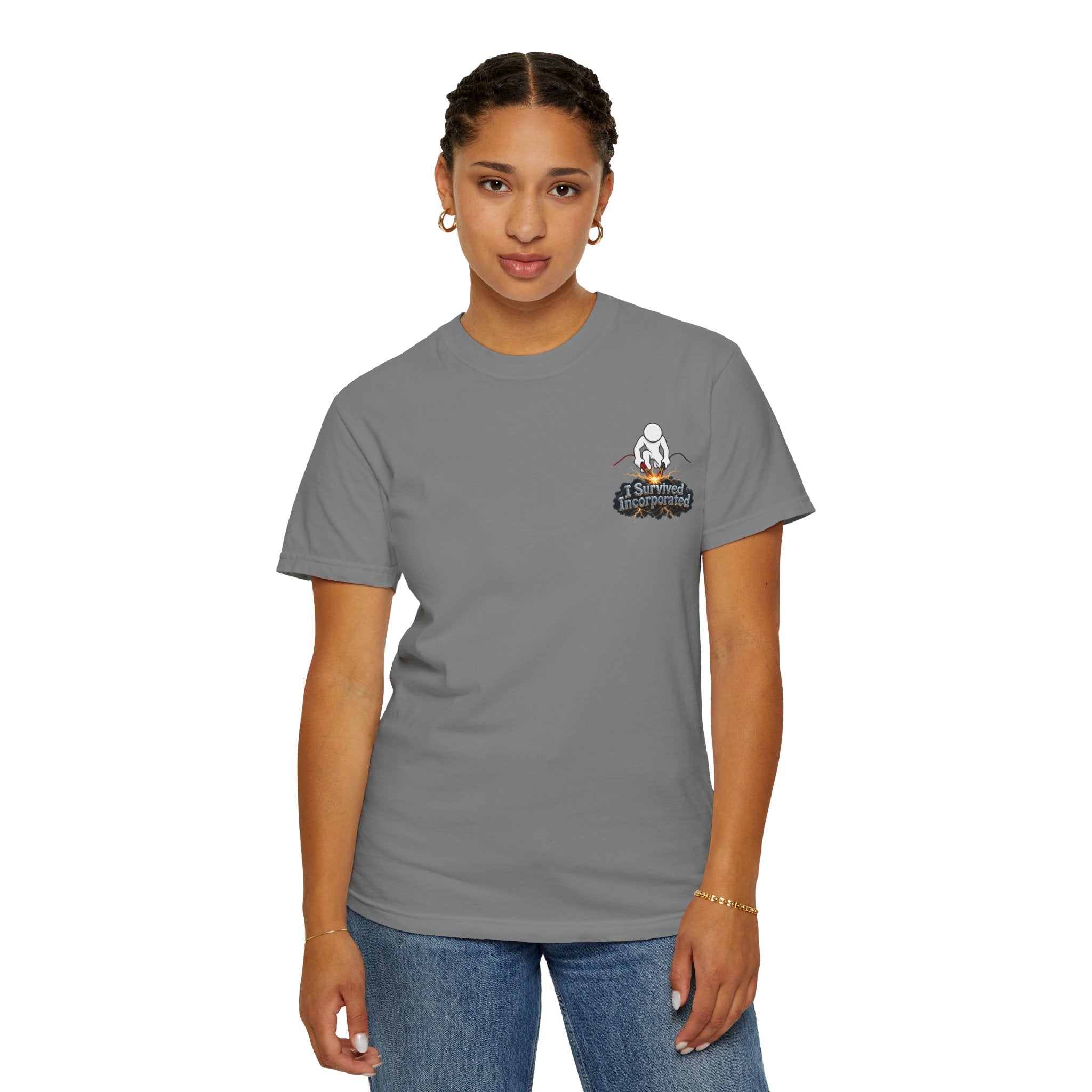I Survived 2020 — "Please Stand By" Test Pattern Tee Summer Premier Unisex Garment-Dyed T-shirt