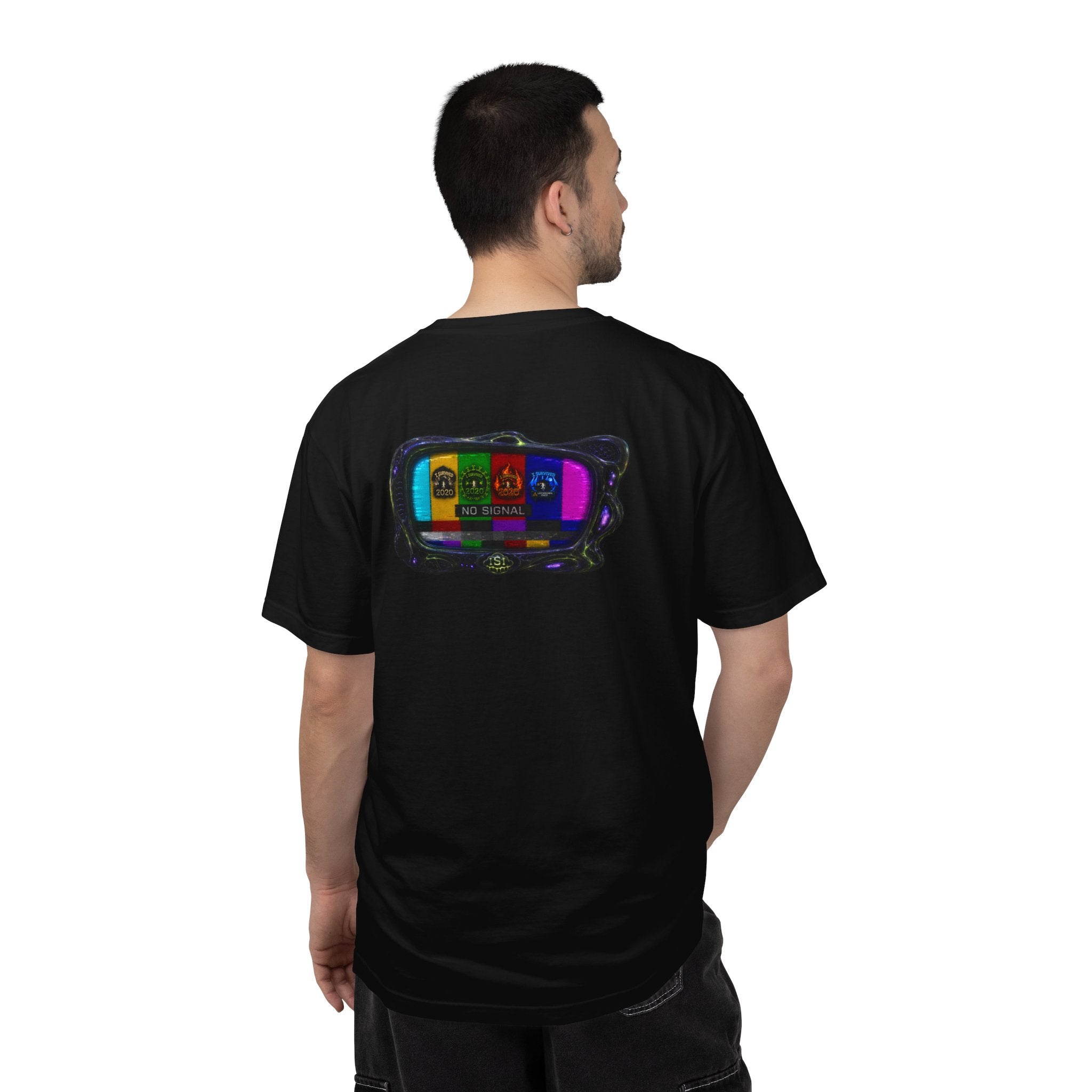 I Survived 2020 — "No Signal" Test Pattern Tee Alien Broadcast Finale Summer Premiere Unisex Garment-Dyed T-shirt