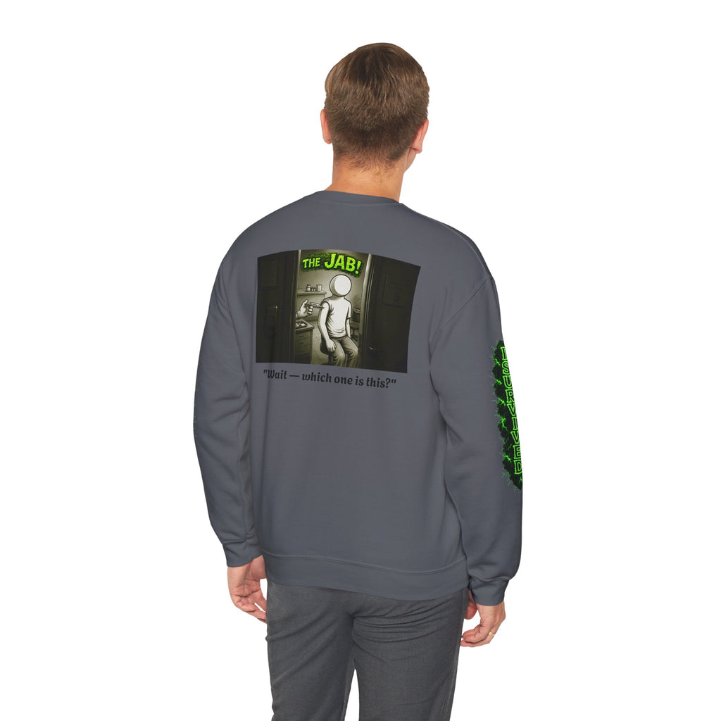 I Survived 2020 — PANDEMIC S1:E3: Director's Cut "The Jab!" Unisex Heavy Blend™ Crewneck Sweatshirt