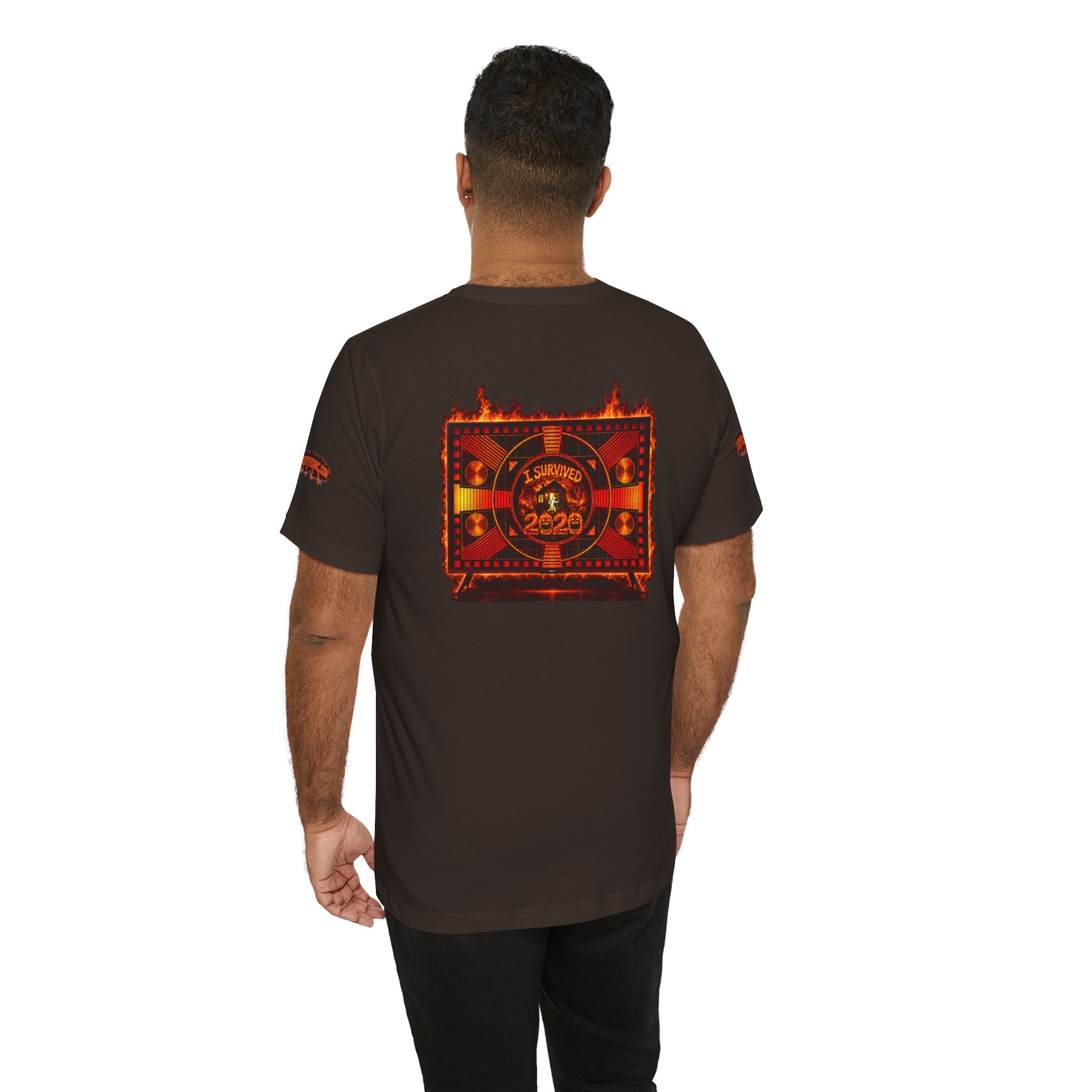 I Survived 2020 — "Please Stand By" Test Pattern Tee Wildfire Signal Special Edition Summer Premiere Unisex Jersey Short Sleeve Tee
