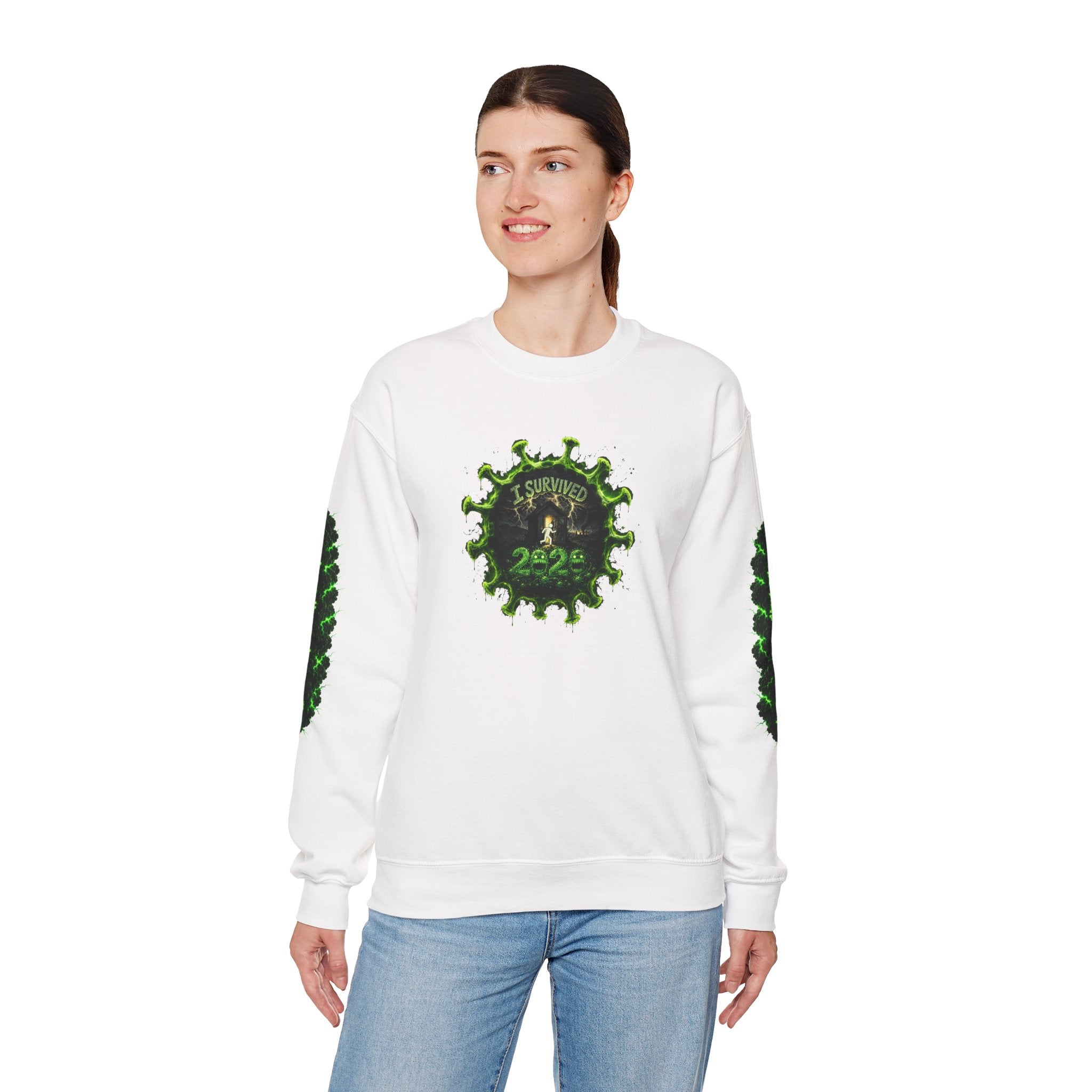 I Survived 2020 — PANDEMIC S1:E4: Director's Cut "Mask Madness" Unisex Heavy Blend™ Crewneck Sweatshirt