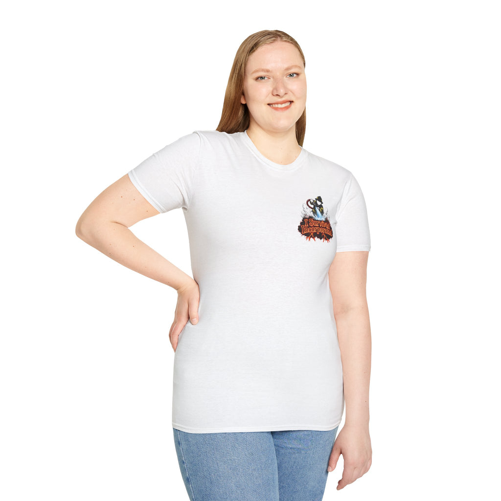 I Survived 2020 — "Please Stand By" Test Pattern Tee Wildfire Signal Edition Summer Premiere Unisex Softstyle T-Shirt