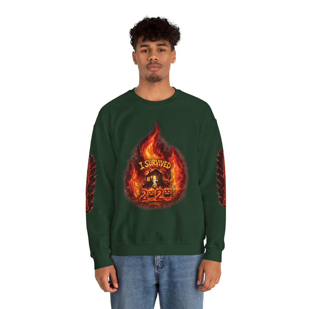 I Survived 2020 — Director's Cut S2:E4 "Western U.S. Wildfire Season" | Mid-Season Finale Pt. 1 | Wildfire Edition Memorial Unisex Heavy Blend™ Crewneck Sweatshirt
