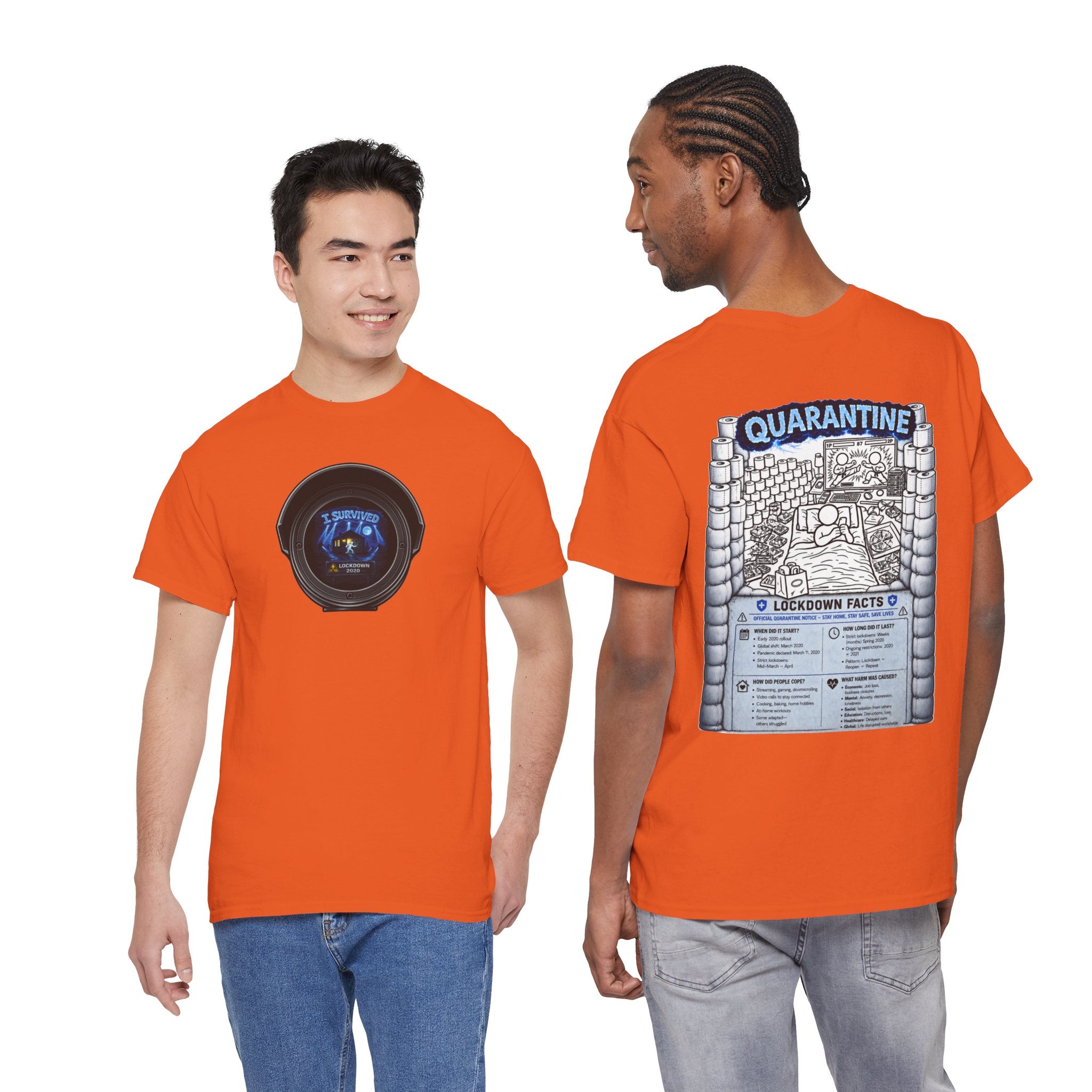 I Survived 2020 — LOCKDOWN S3:E1: Director's Cut "Quarantine" Unisex Heavy Cotton Tee