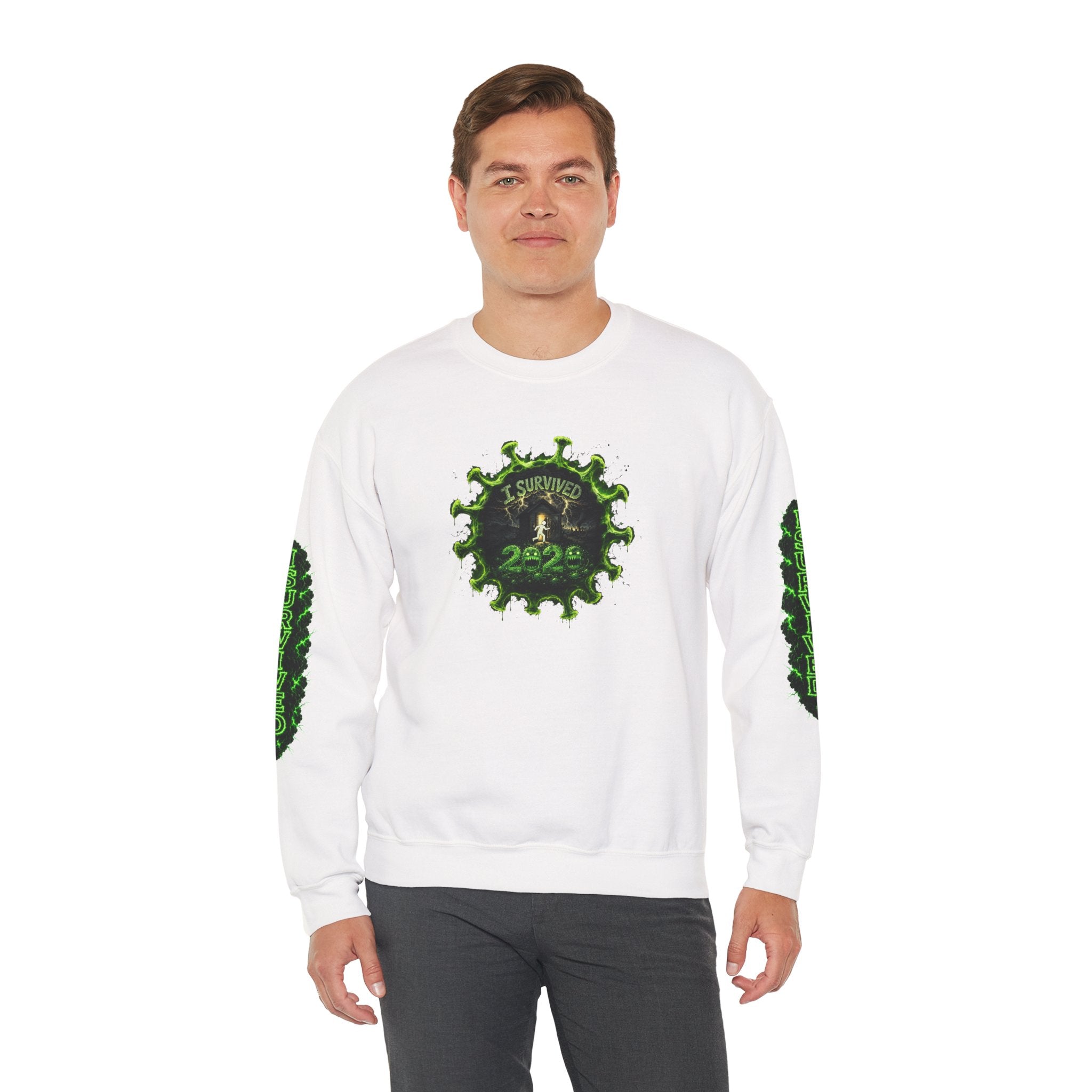 I Survived 2020 — PANDEMIC S1:E4: Director's Cut "Mask Madness" Unisex Heavy Blend™ Crewneck Sweatshirt