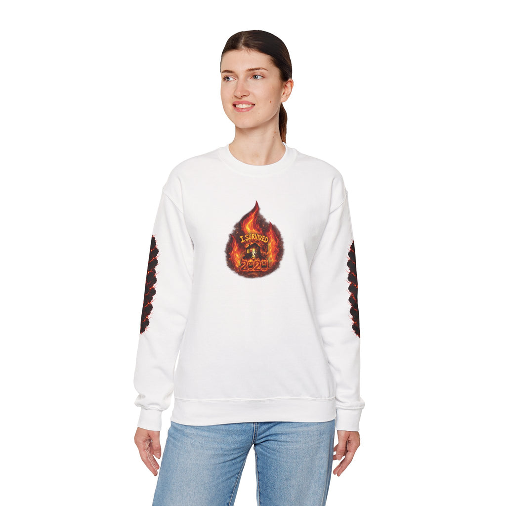 I Survived 2020 — WILDFIRES S2:E3: Director's Cut "The California Wildfires" Memorial Unisex Heavy Blend™ Crewneck Sweatshirt