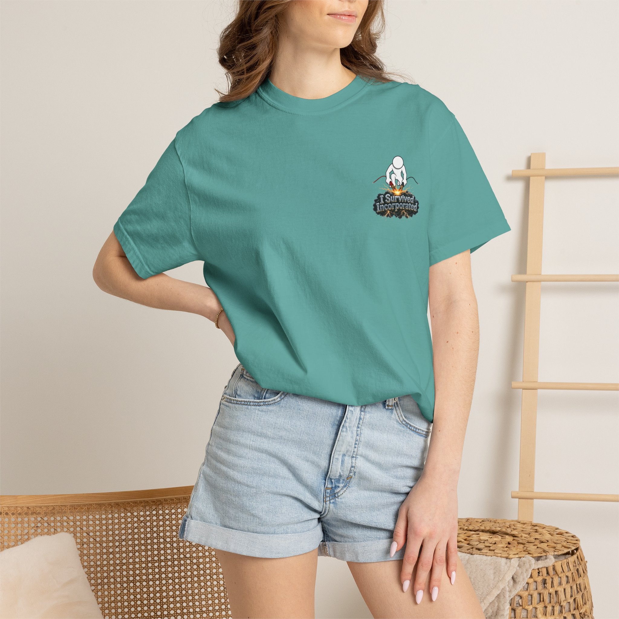 I Survived 2020 — "Please Stand By" Test Pattern Tee Summer Premier Unisex Garment-Dyed T-shirt