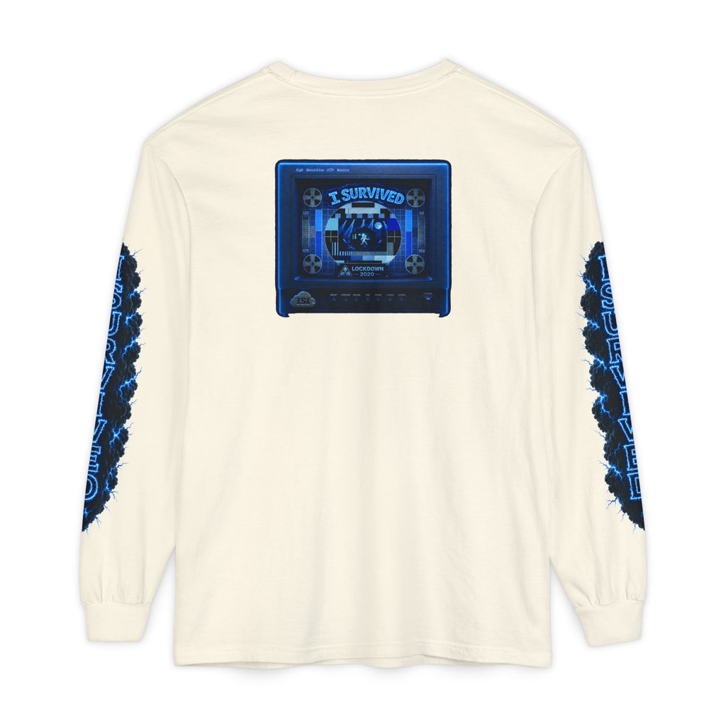 I Survived 2020 — "Please Stand By" Test Pattern Tee Lockdown Special Edition Summer Exclusive Unisex Garment-Dyed Long Sleeve T-Shirt