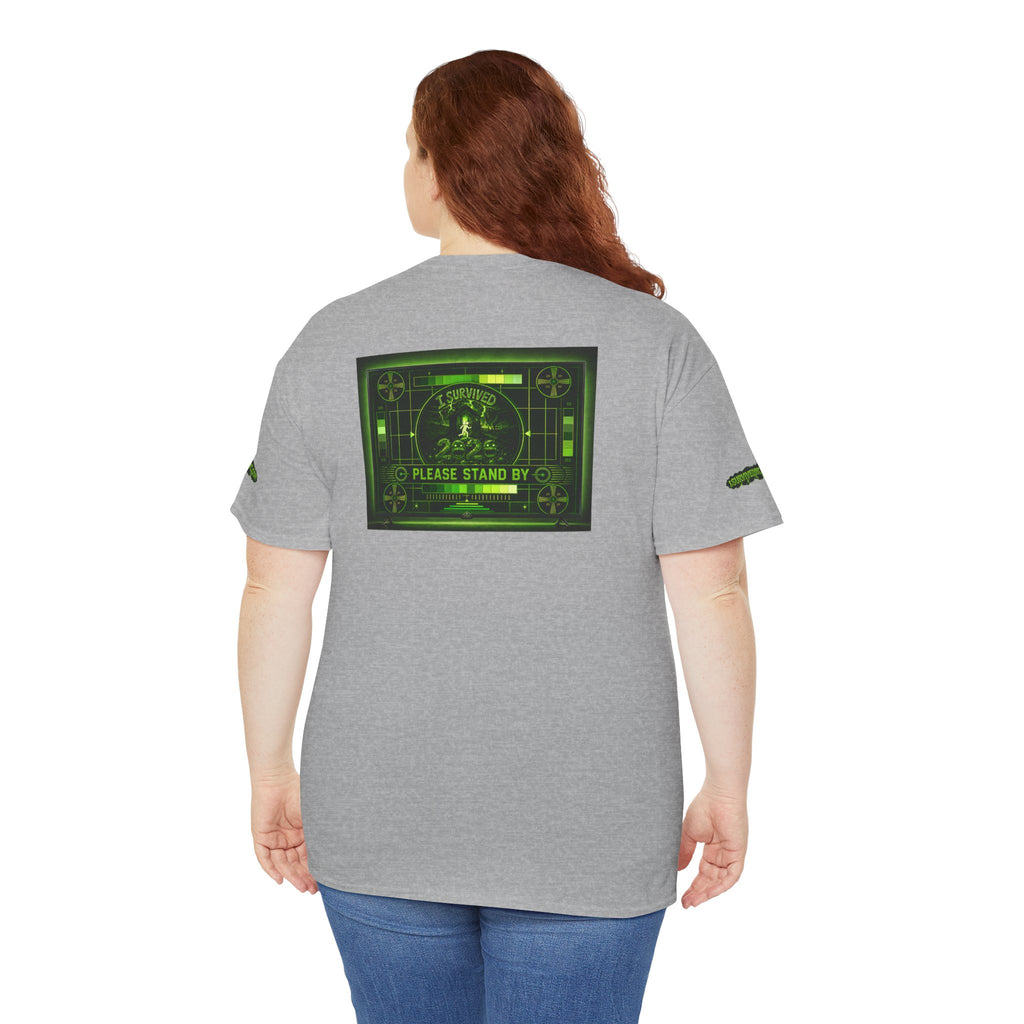 I Survived 2020 — "Please Stand By" Test Pattern Toxic Signal Tee Special Edition Summer Premiere Unisex Heavy Cotton Tee