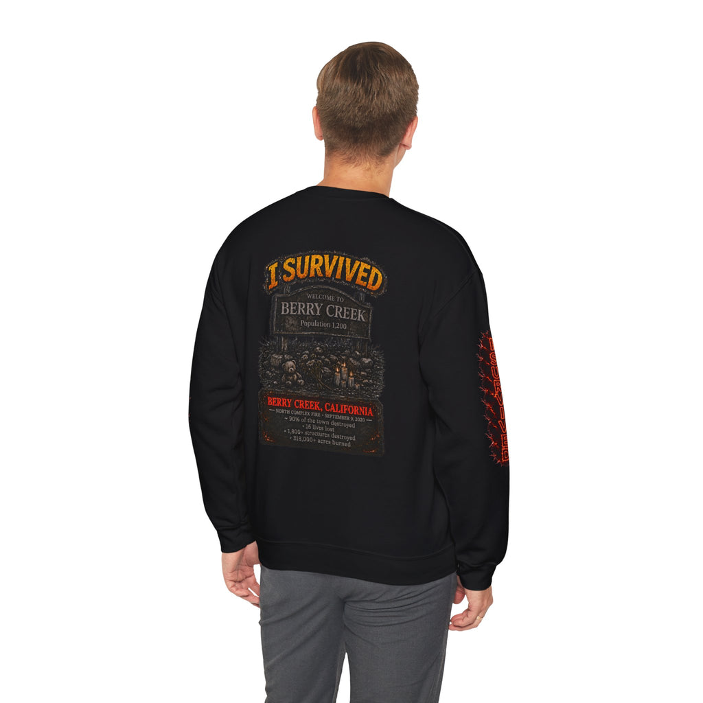 I Survived 2020 — Director's Cut S2:E2 "The Bobcat Fire" | Wildfire Edition Memorial Unisex Heavy Blend™ Crewneck Sweatshirt