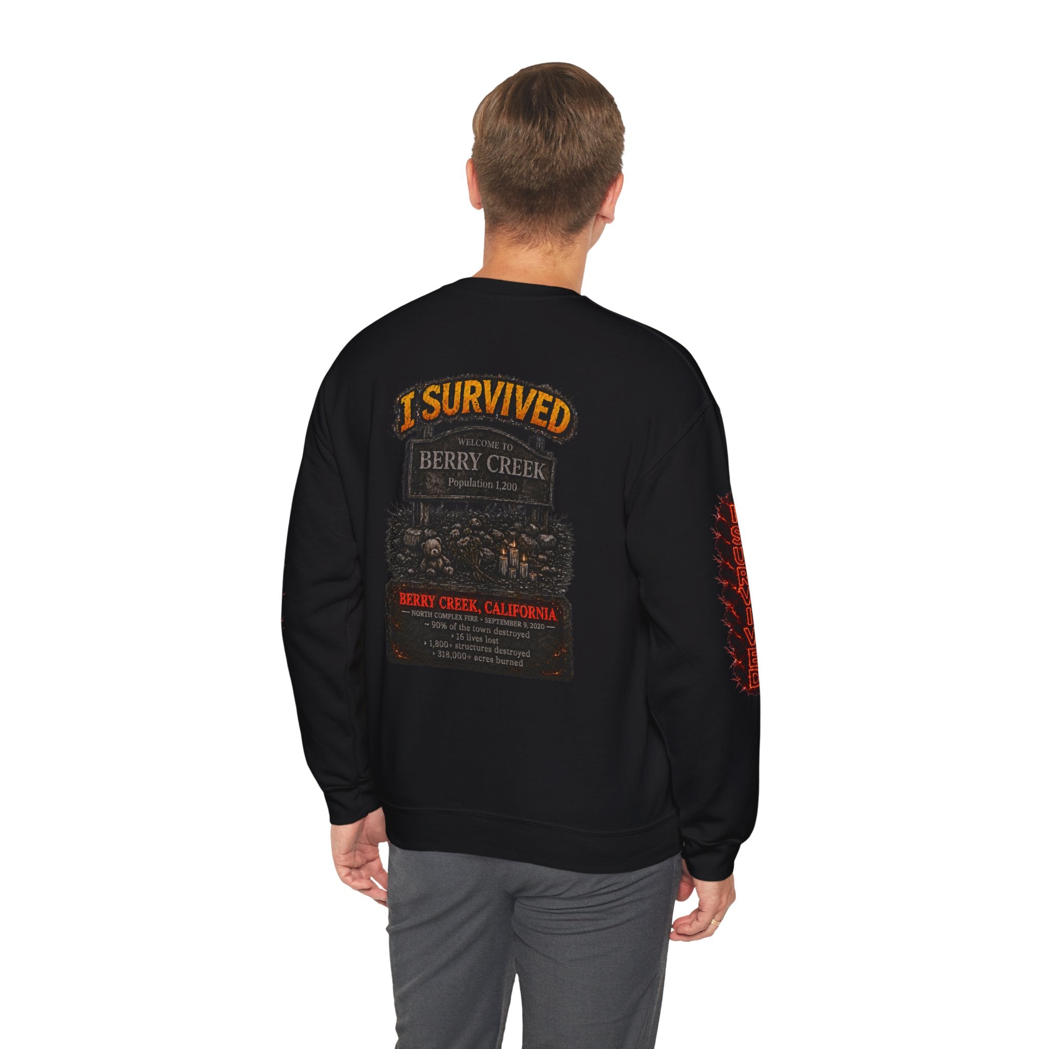 I Survived 2020 — Director's Cut S2:E2 "The Bobcat Fire" | Wildfire Edition Memorial Unisex Heavy Blend™ Crewneck Sweatshirt