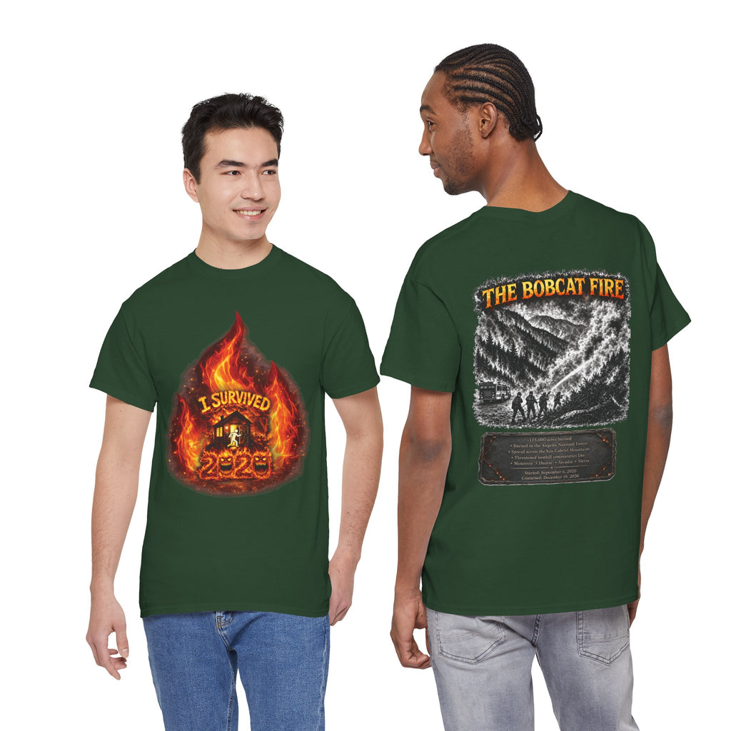 I Survived 2020 — Director's Cut S2:E2 "The Bobcat Fire" | Wildfire Edition Memorial Unisex Heavy Cotton Tee