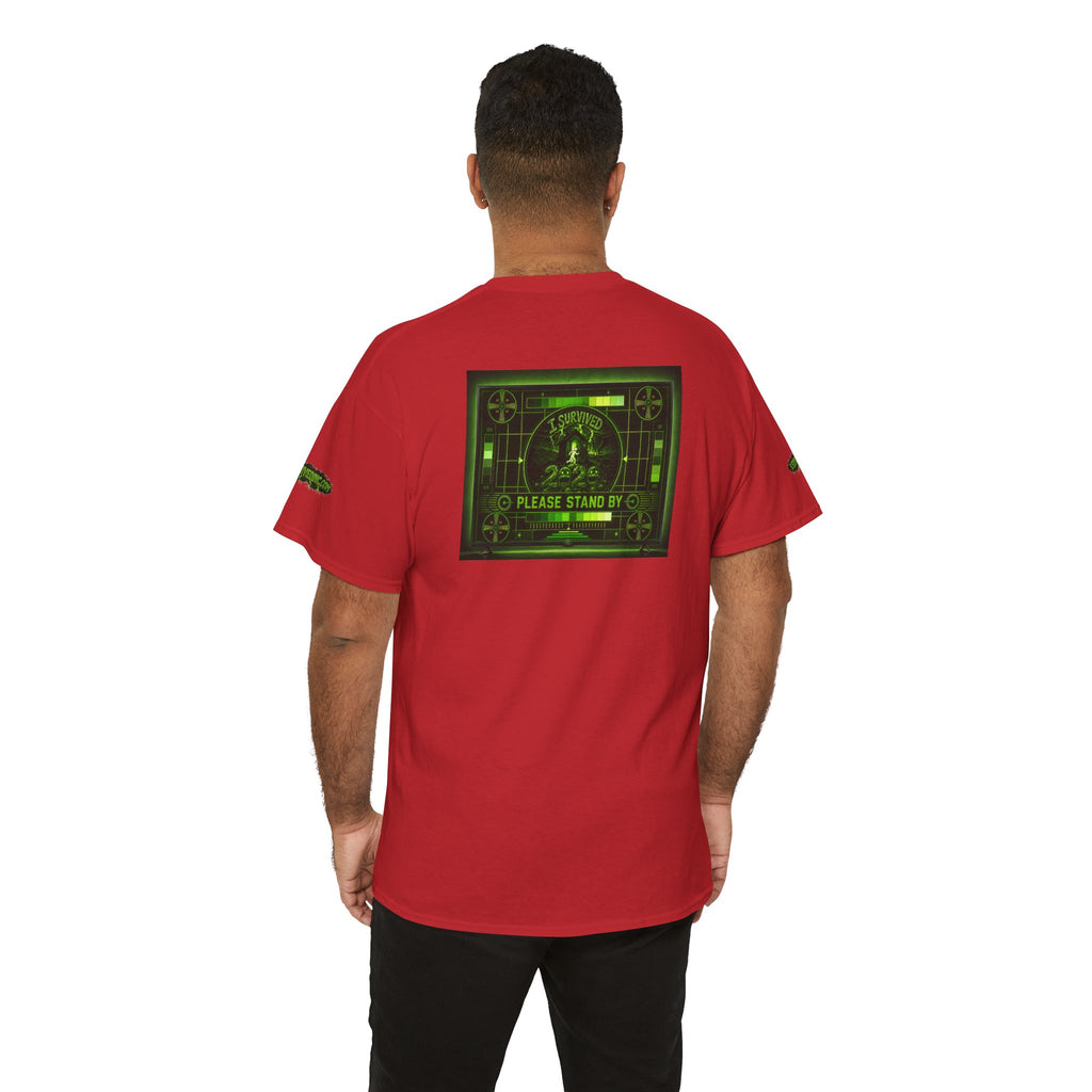 I Survived 2020 — "Please Stand By" Test Pattern Toxic Signal Tee Special Edition Summer Premiere Unisex Heavy Cotton Tee
