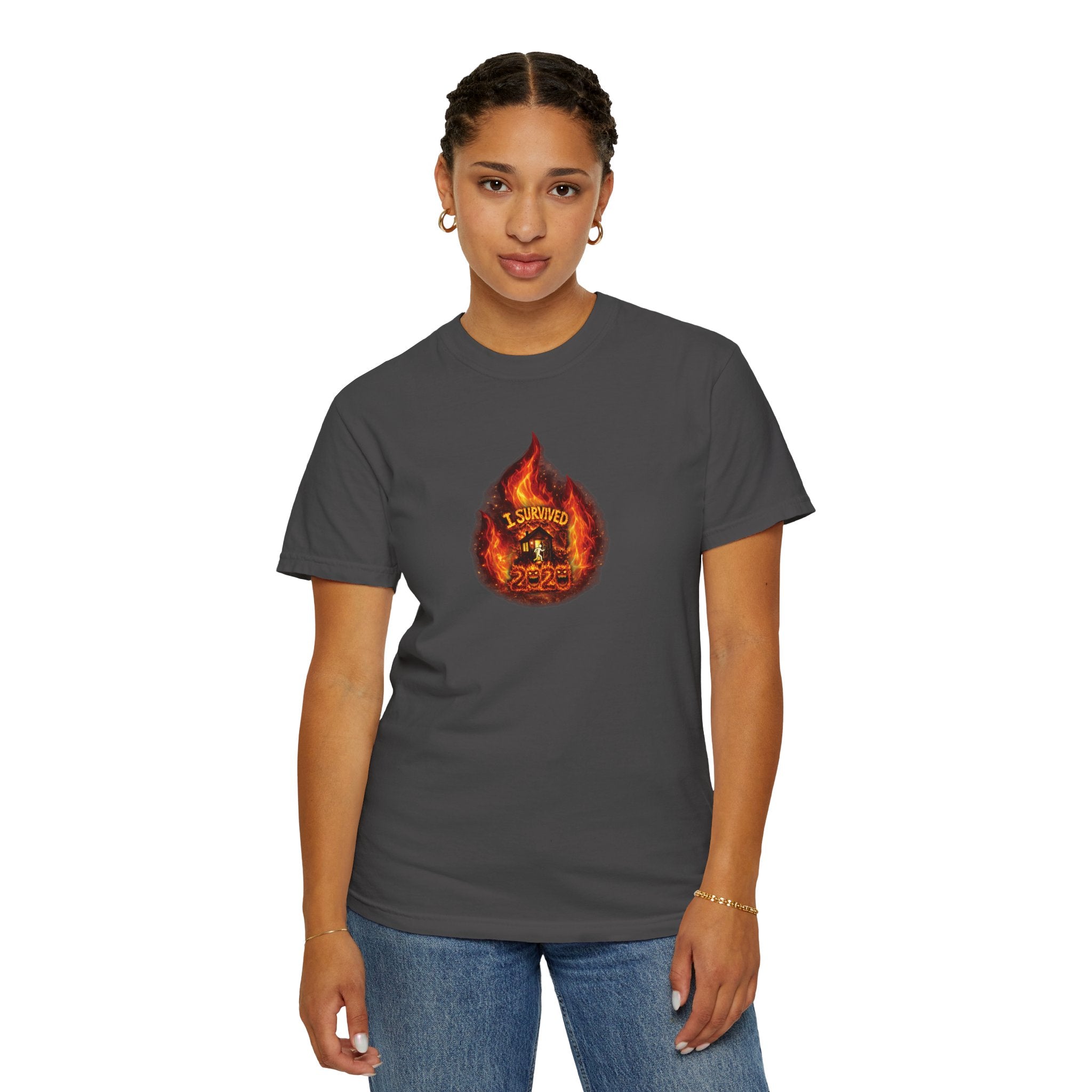 I Survived 2020 — WILDFIRES S2:E1: Director's Cut "Berry Creek" Memorial Unisex Garment-Dyed T-shirt