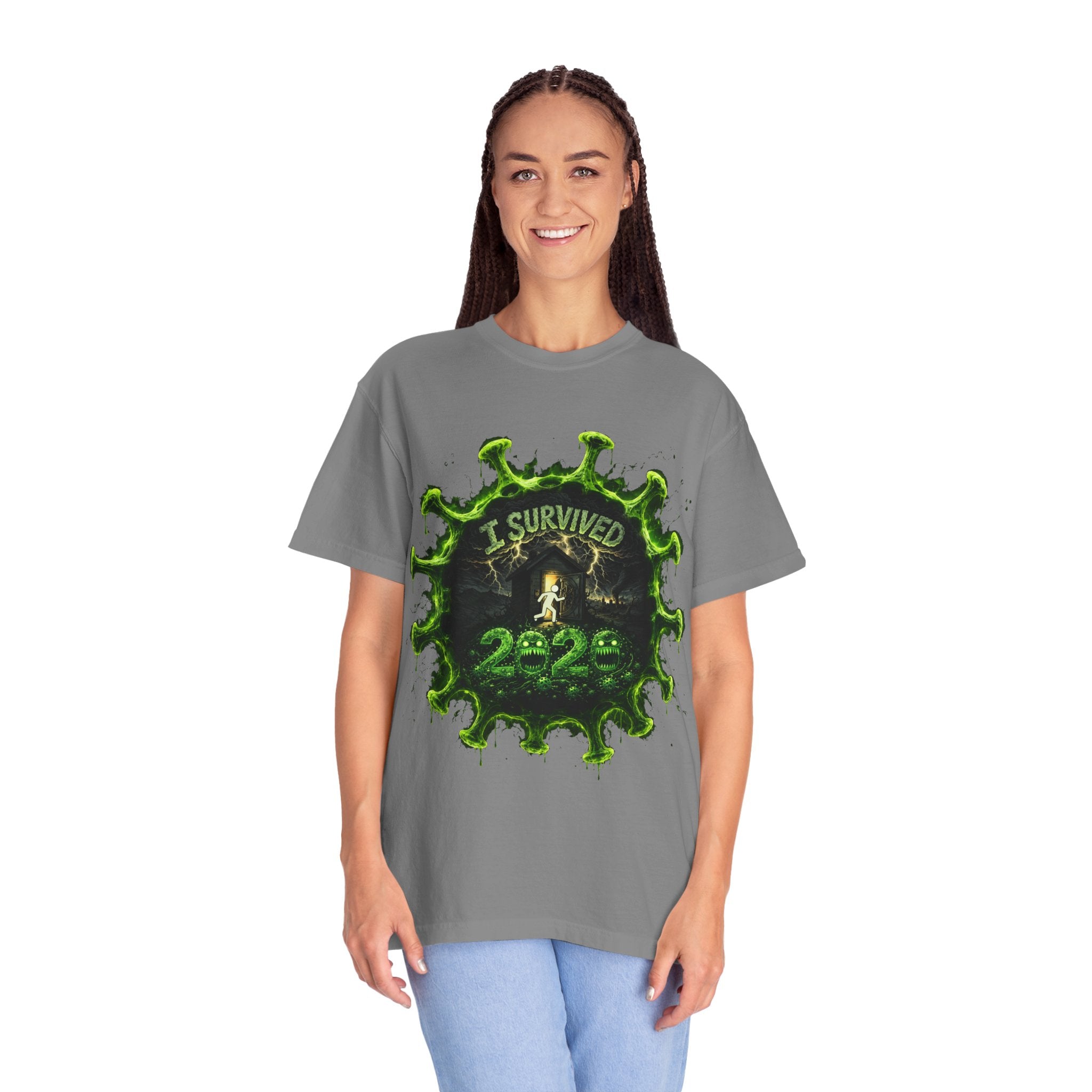 I Survived 2020 — Director's Cut S1:E4 "Mask Madness Mayhem Moment" | Pandemic Edition Unisex Garment-Dyed T-shirt