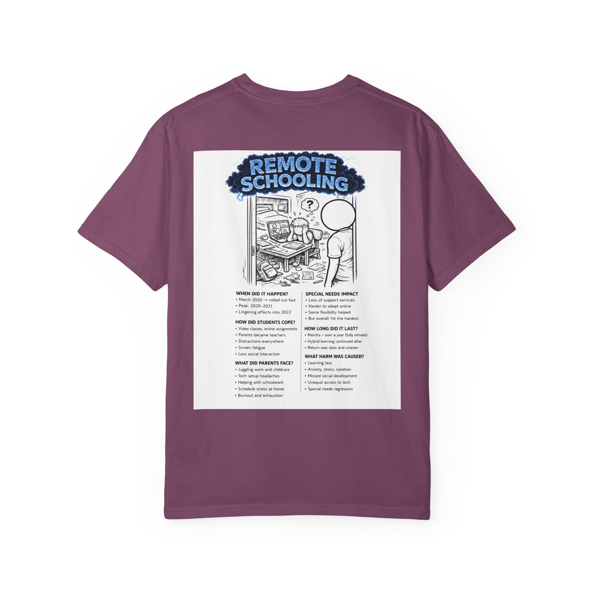 I Survived 2020 — S3:E3 "Remote Schooling" | Lockdown Edition Documentary Unisex Garment-Dyed T-shirt