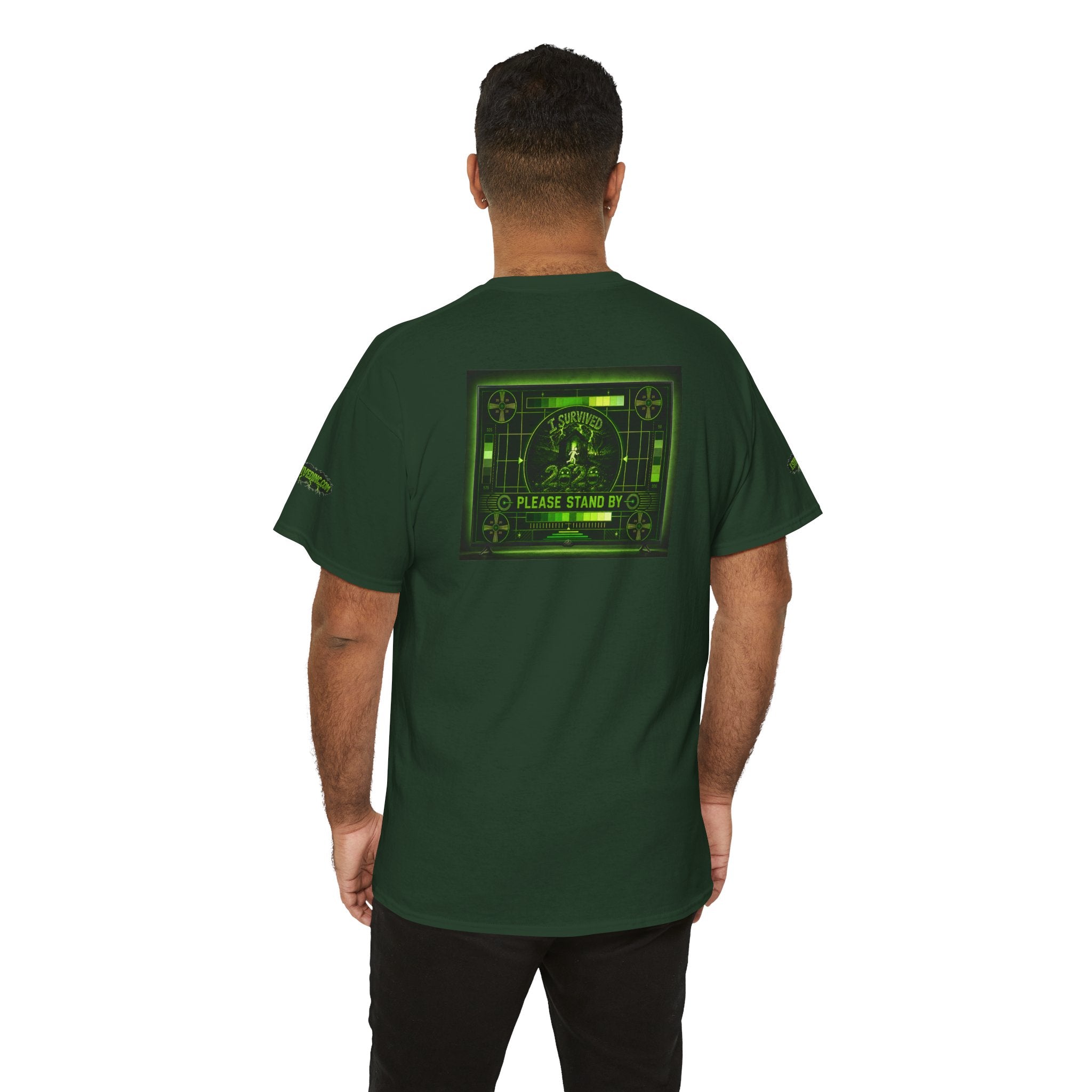 I Survived 2020 — "Please Stand By" Test Pattern Toxic Signal Tee Special Edition Summer Premiere Unisex Heavy Cotton Tee