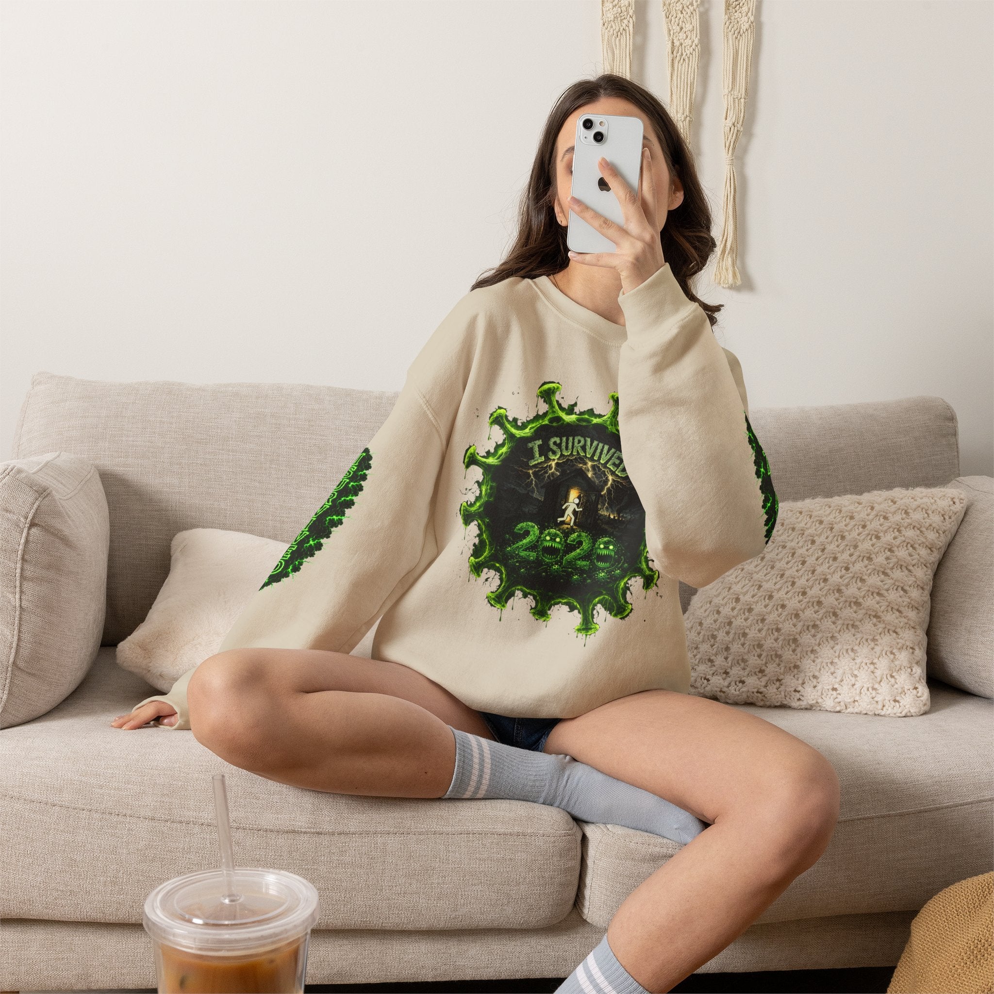 I Survived 2020 — Director's Cut S1:E1 "COVID-19: The Coronavirus" | Pandemic Edition Unisex Heavy Blend™ Crewneck Sweatshirt