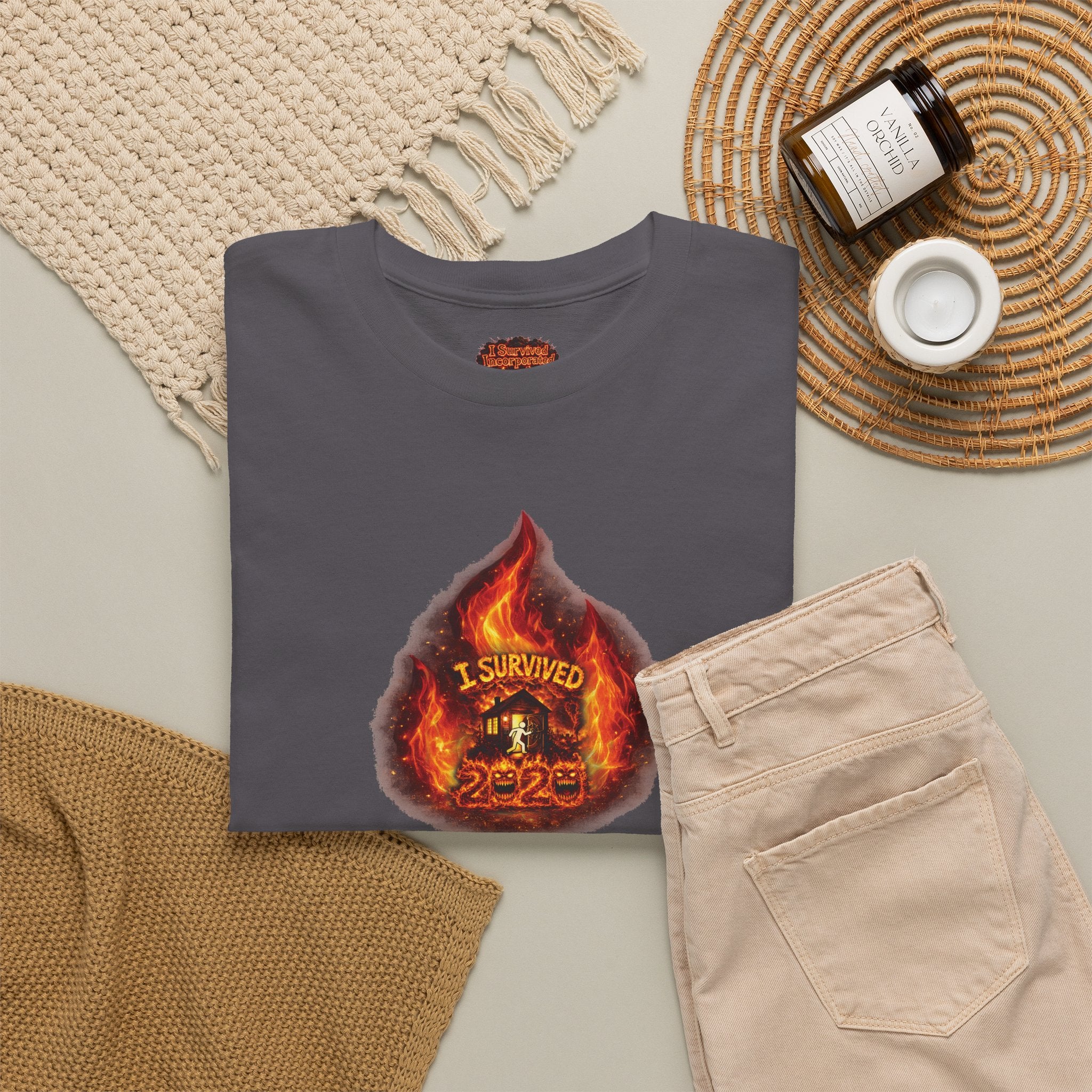 I Survived 2020 —  WILDFIRES S2:E3: Director's Cut Special Edition "The California Wildfires" Memorial Unisex Heavy Cotton Tee