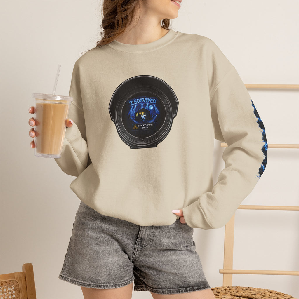 I Survived 2020 — LOCKDOWN S3:E4: Director's Cut "Working From Home" Unisex Heavy Blend™ Crewneck Sweatshirt