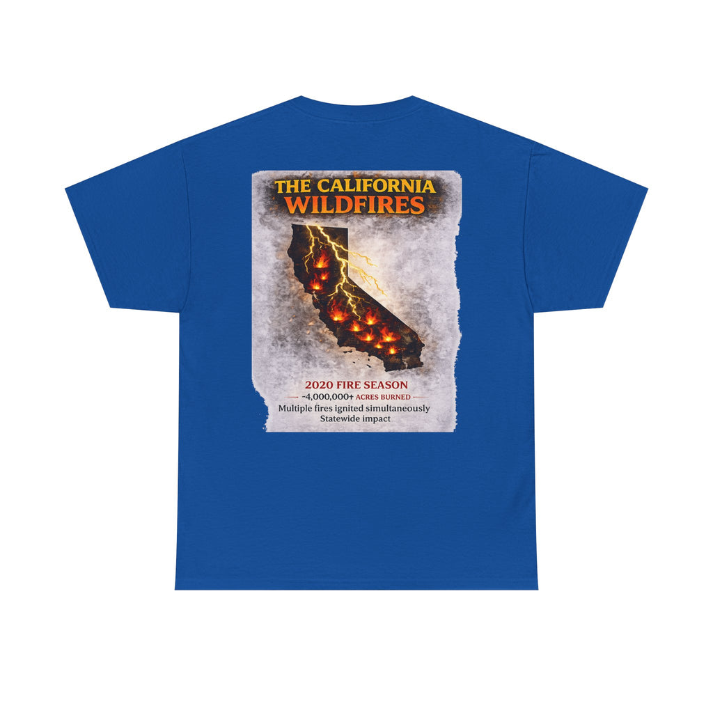 I Survived 2020 — WILDFIRES S2:E3: Director's Cut "The California Wildfires" Memorial Unisex Heavy Cotton Tee