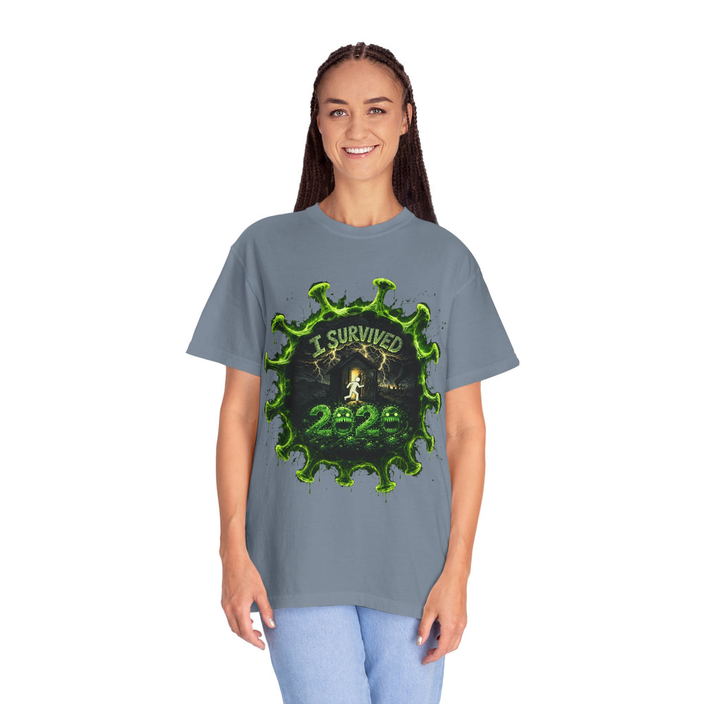 I Survived 2020 — Director's Cut S1:E4 "Mask Madness Mayhem Moment" | Pandemic Edition Unisex Garment-Dyed T-shirt