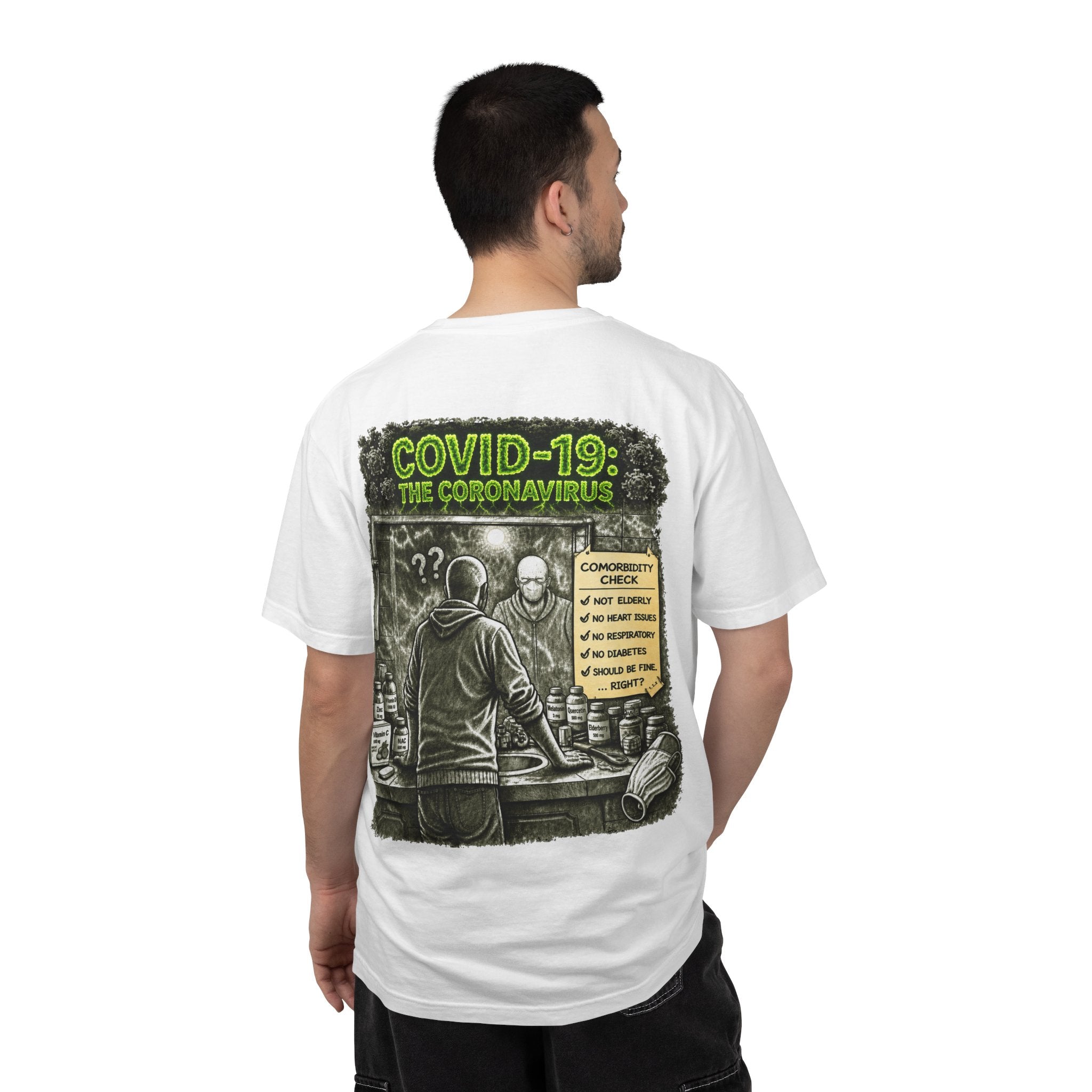 I Survived 2020 — PANDEMIC S1:E1: "COVID-19: The Coronavirus" Unisex Garment-Dyed Tee